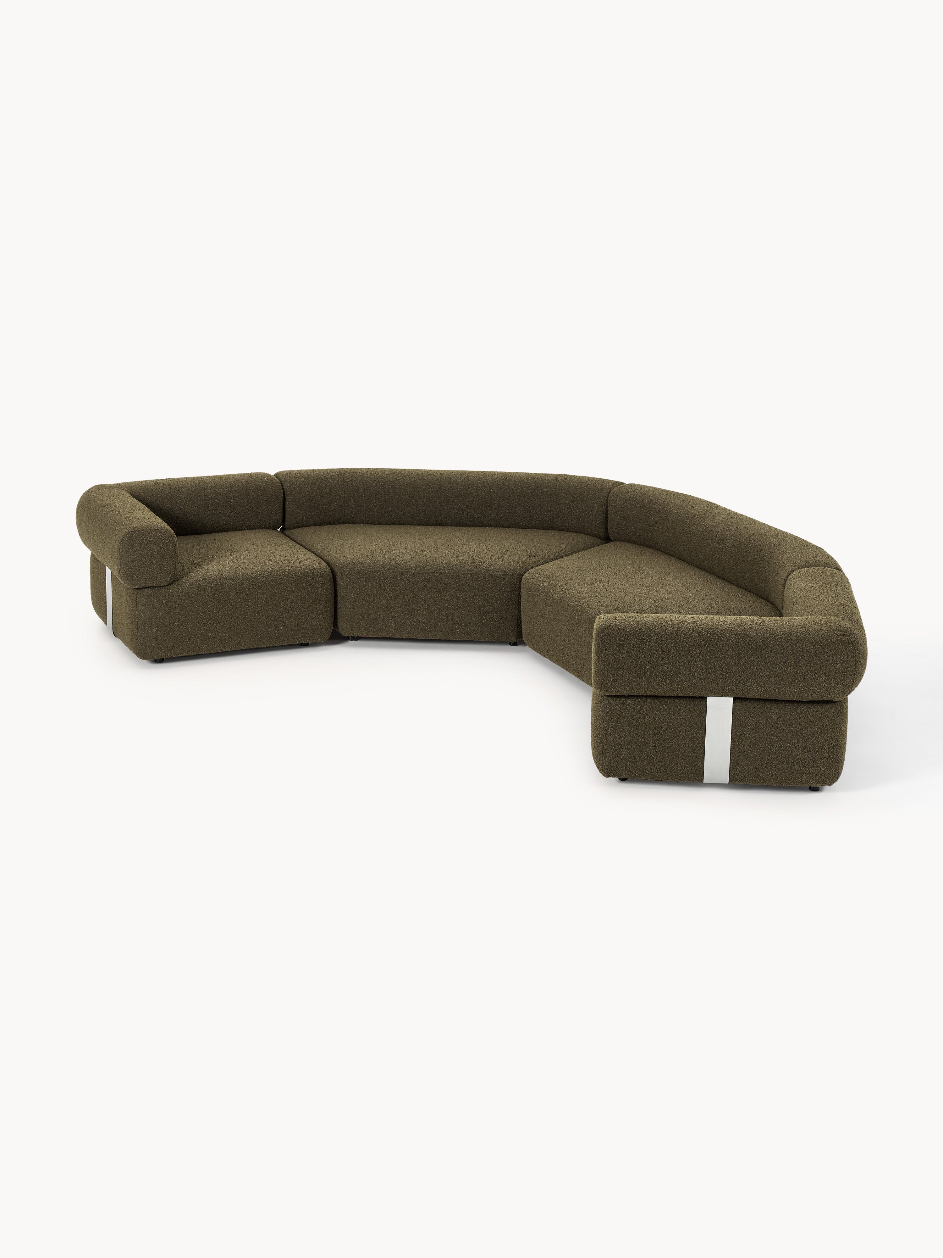 Großes modulares Bouclé-Sofa Anton