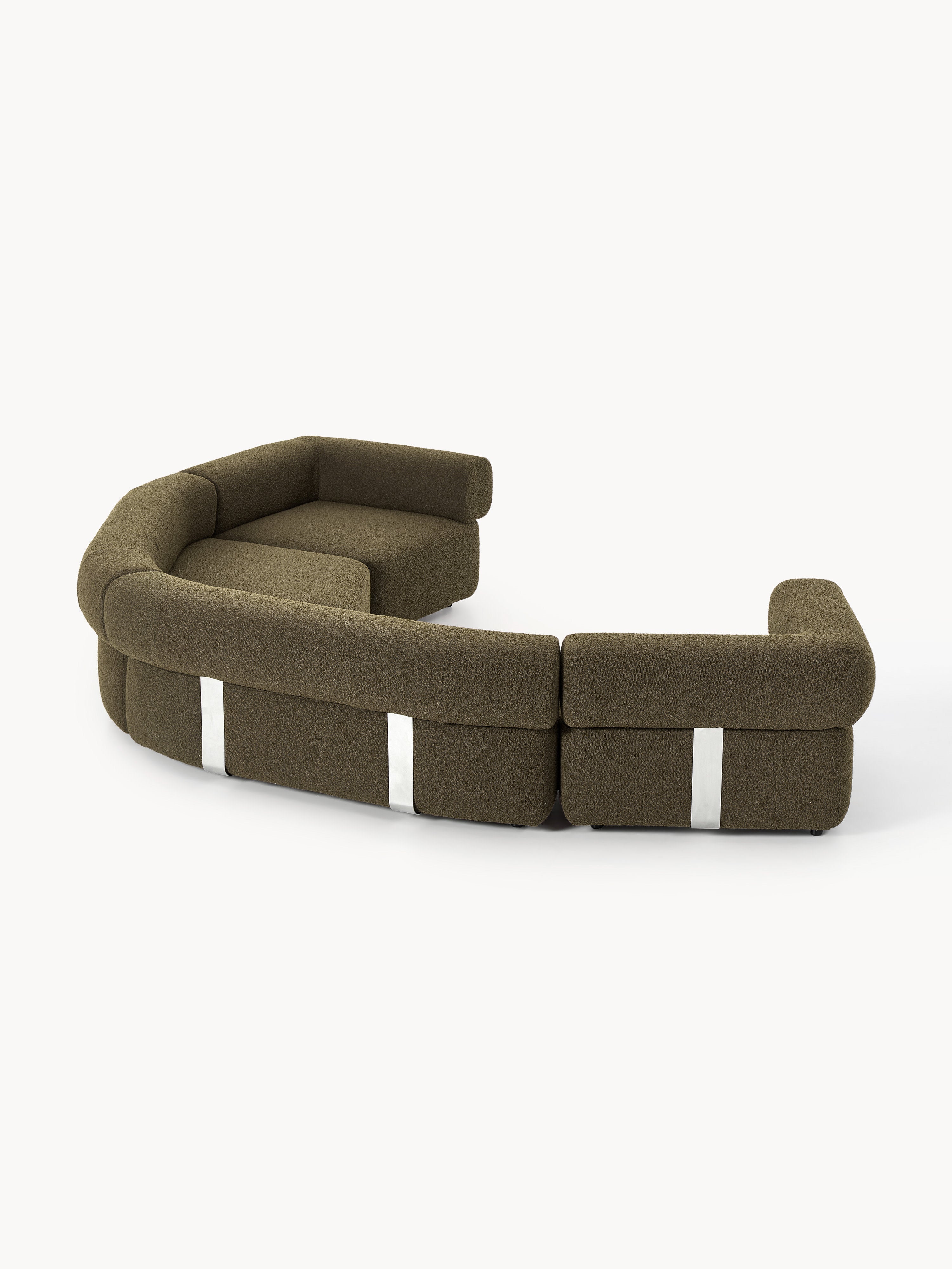 Großes modulares Bouclé-Sofa Anton