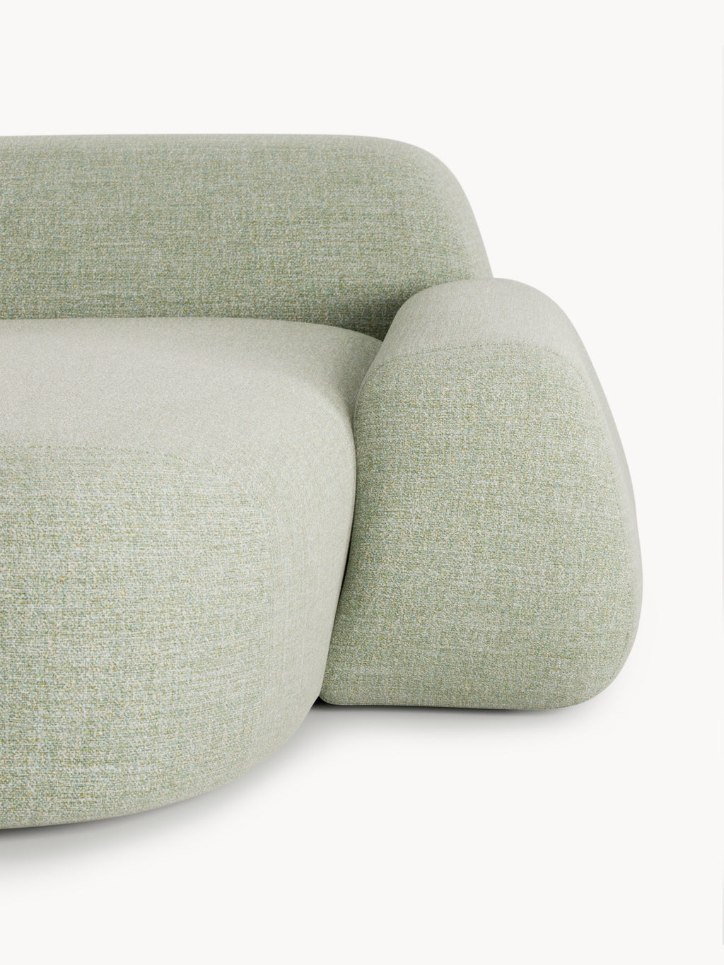 Modulares Bouclé-Ecksofa Wolke (4-Sitzer) mit Chaiselongue