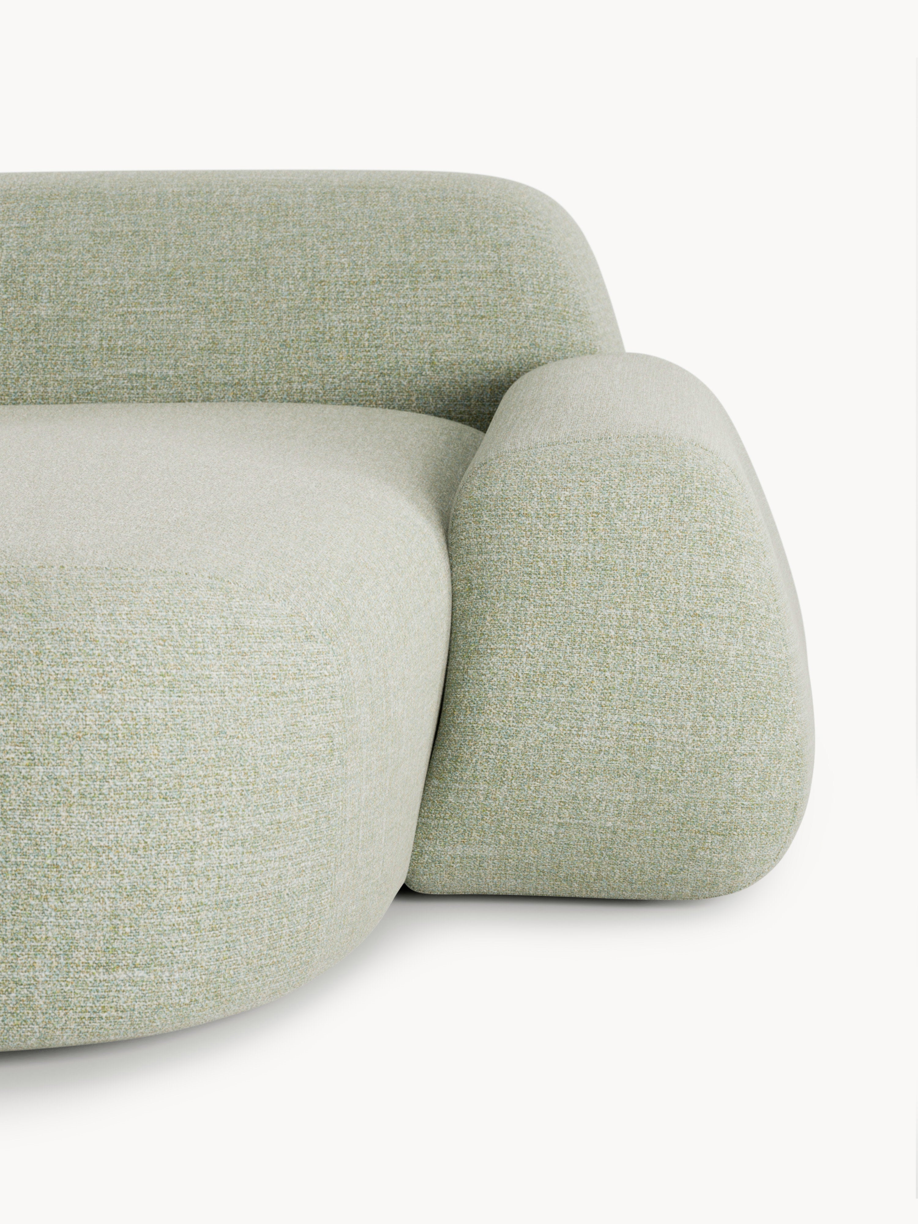 Modulares Bouclé-Ecksofa Wolke (4-Sitzer) mit Chaiselongue
