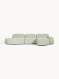 Galeriebild 1 - Modulares Bouclé-Ecksofa Wolke (4-Sitzer) mit Chaiselongue