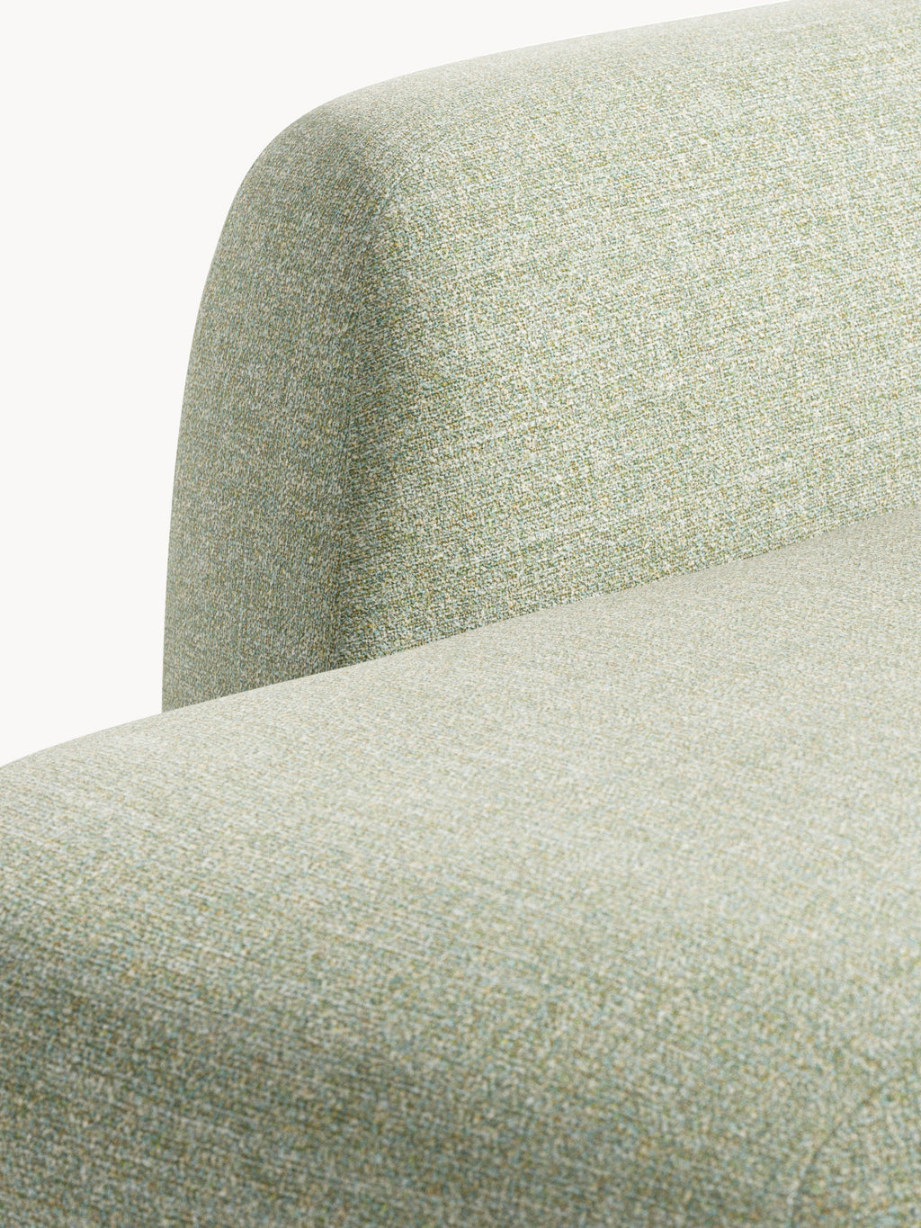 Modulares Bouclé-Ecksofa Wolke (4-Sitzer) mit Chaiselongue