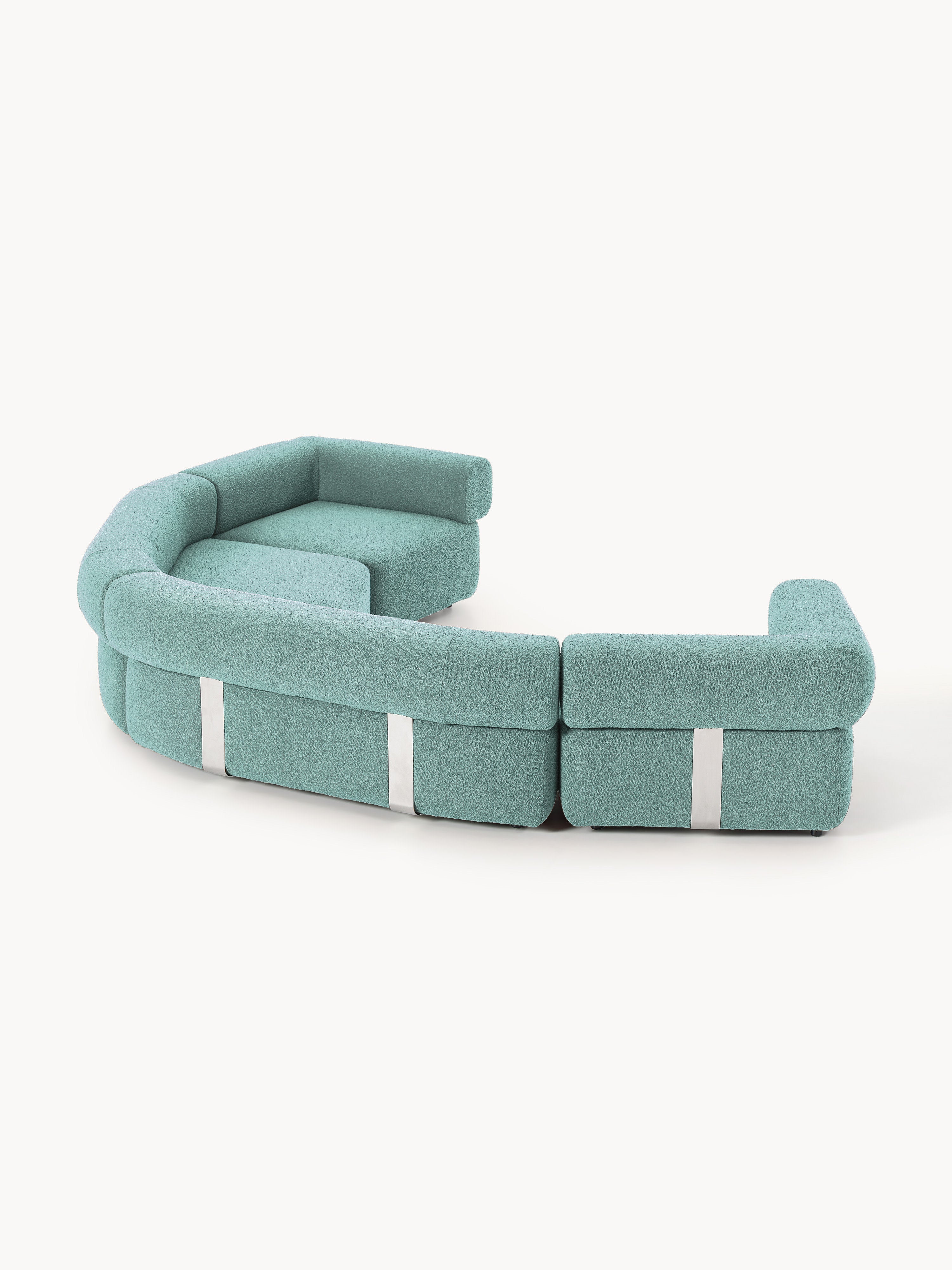 Großes modulares Bouclé-Sofa Anton