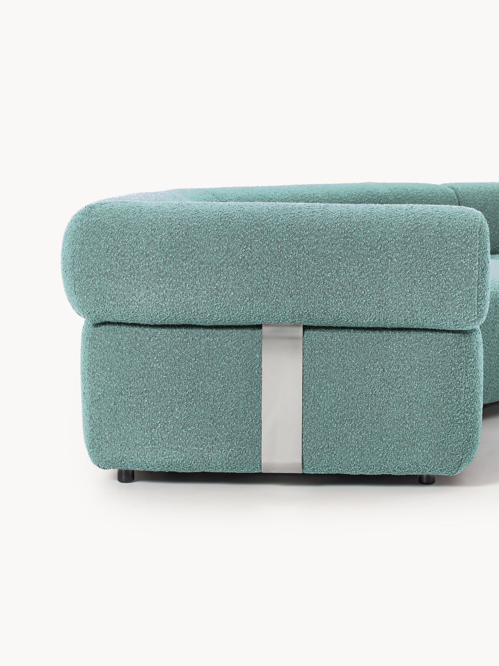 Großes modulares Bouclé-Sofa Anton