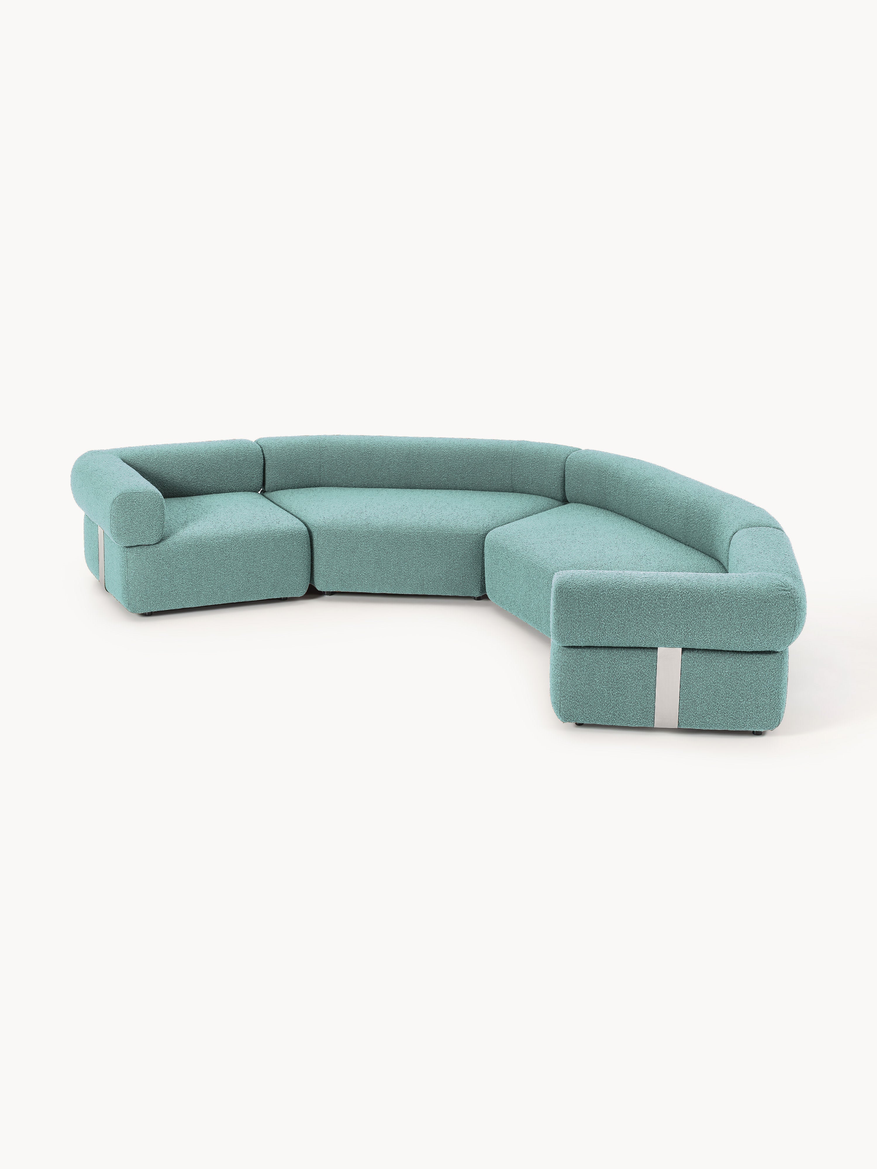 Großes modulares Bouclé-Sofa Anton