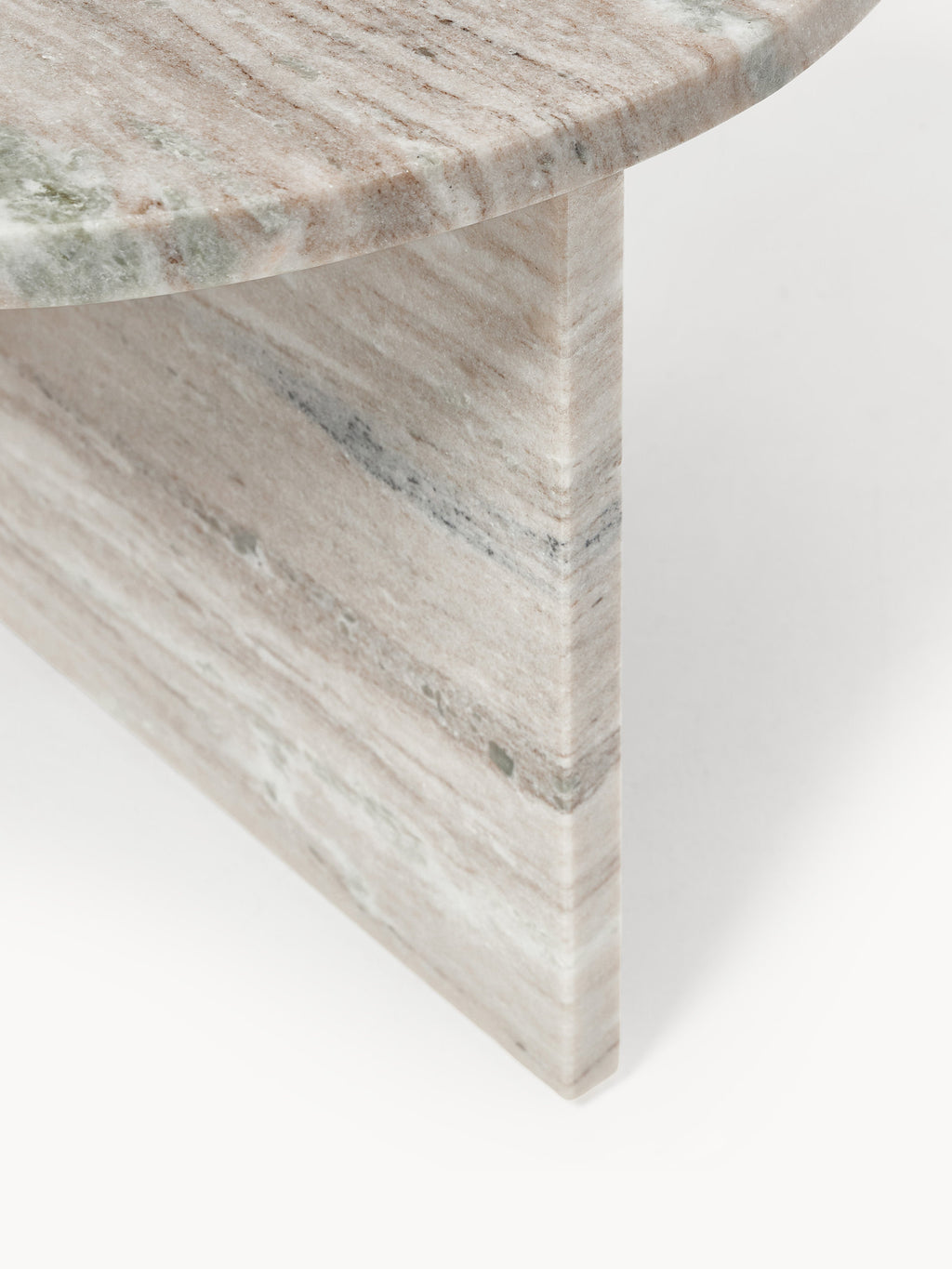 Ovaler Couchtisch Leander aus Marmor