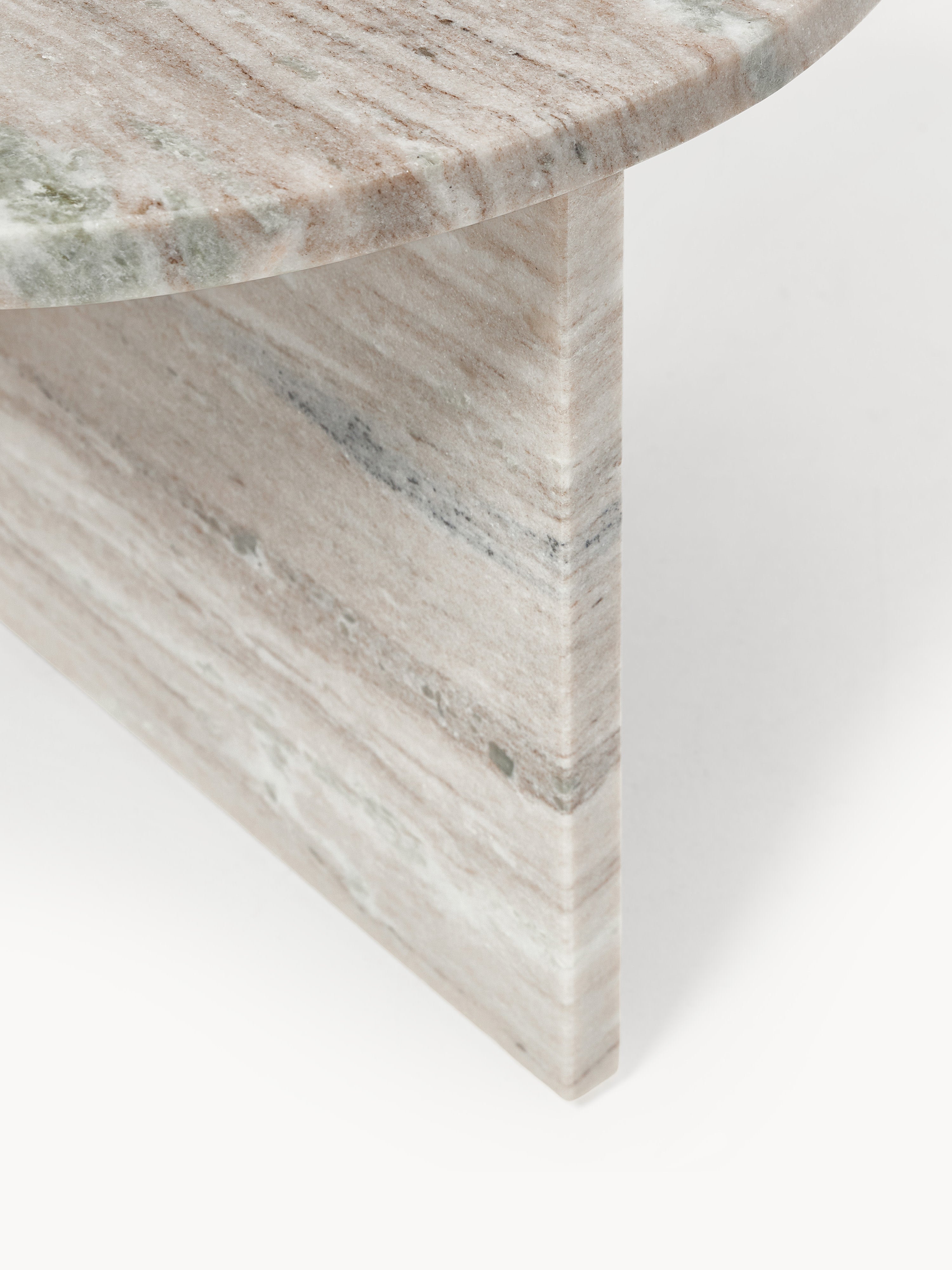Ovaler Couchtisch Leander aus Marmor