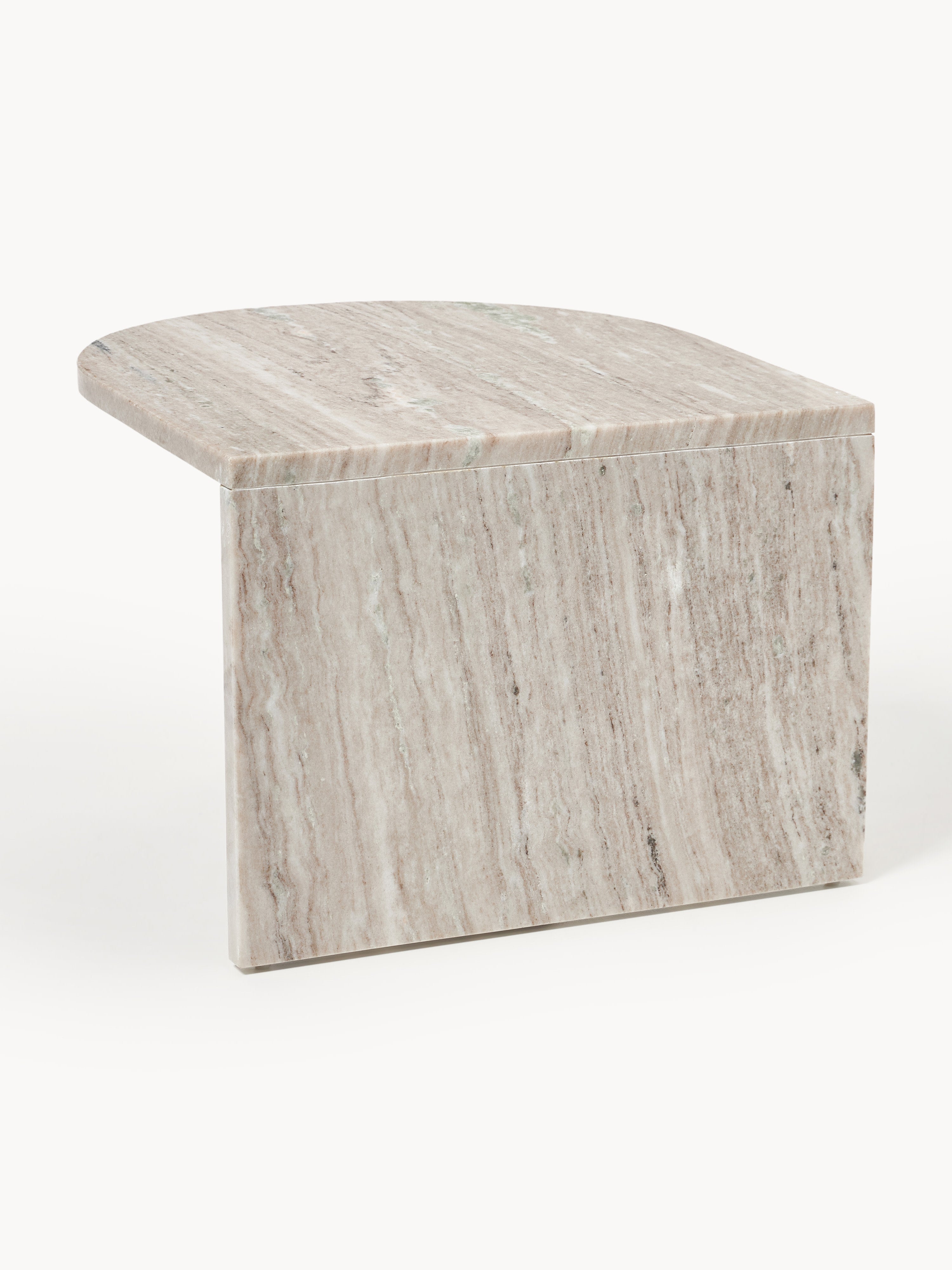 Ovaler Couchtisch Leander aus Marmor