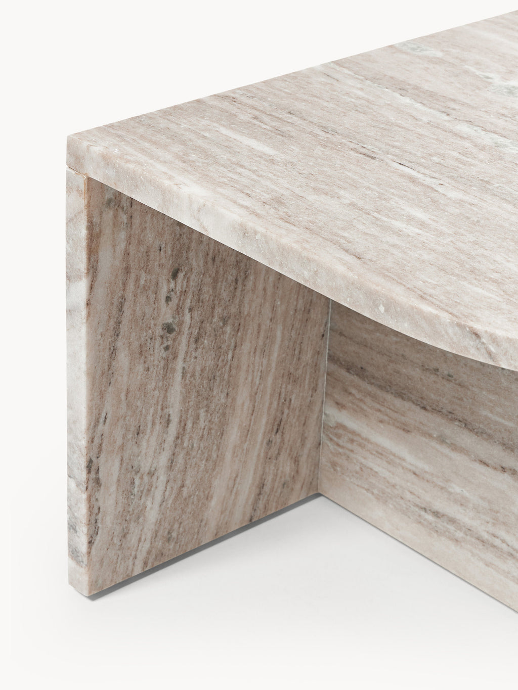 Ovaler Couchtisch Leander aus Marmor
