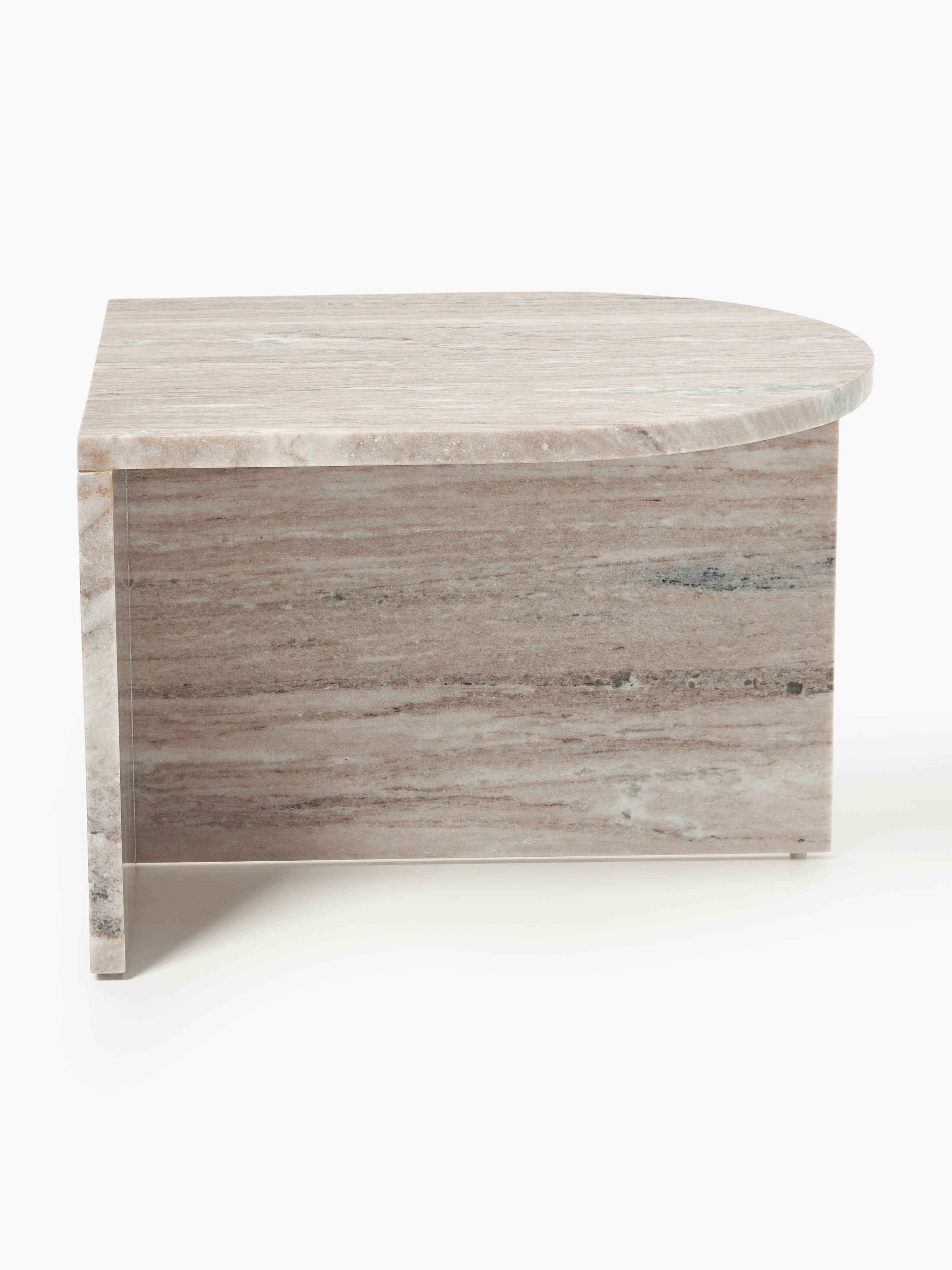 Ovaler Couchtisch Leander aus Marmor