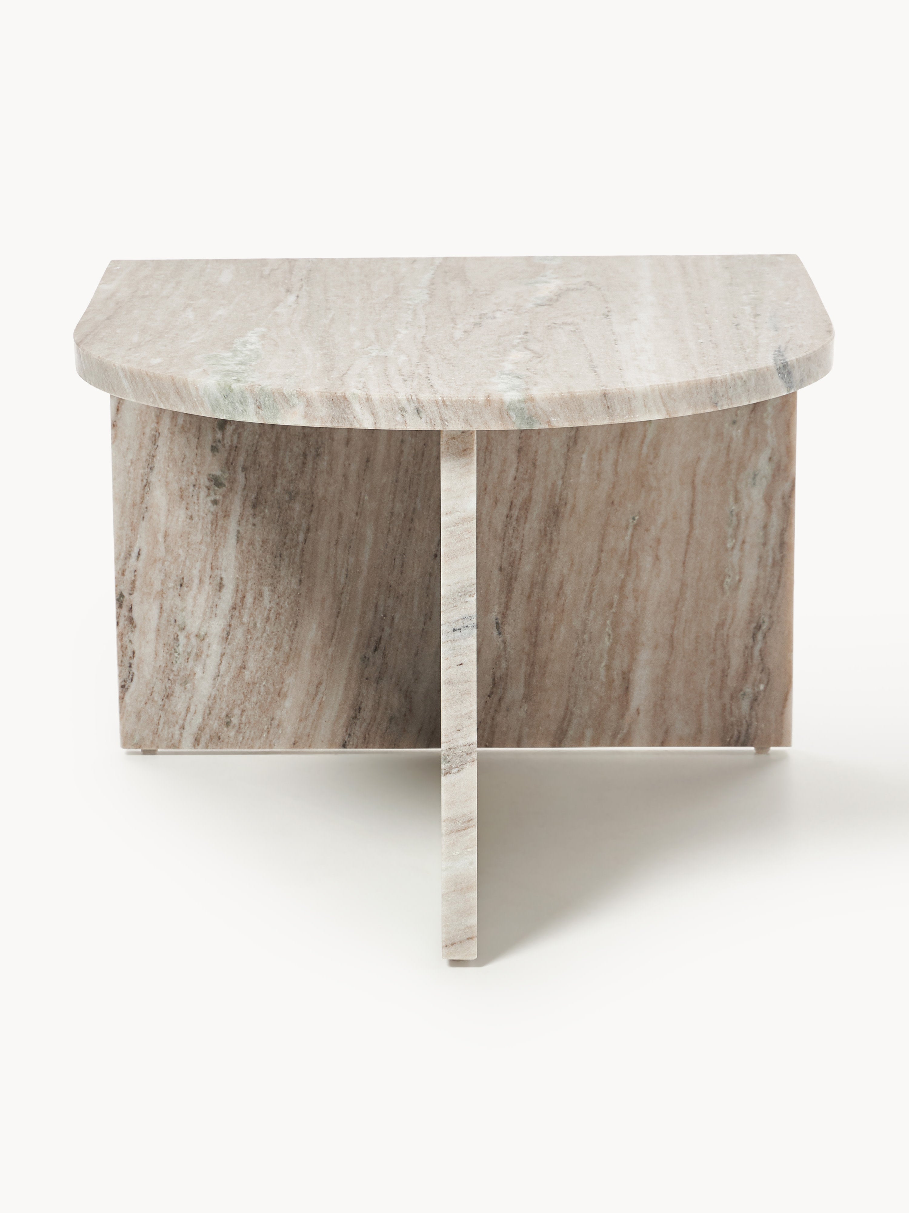 Ovaler Couchtisch Leander aus Marmor