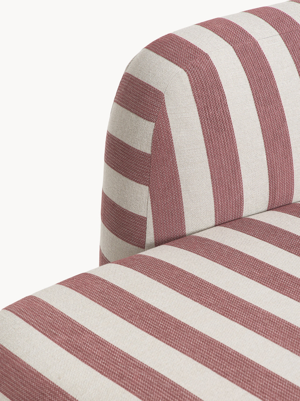 Modulares Gestreiftes XL-Ecksofa Wolke mit Chaiselongue