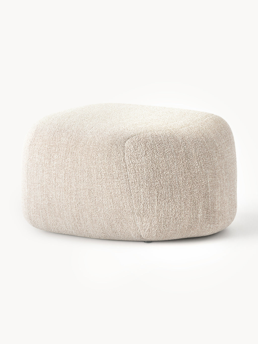 Galeriebild 1 - Ovaler Bouclé-Sofa-Hocker Wolke