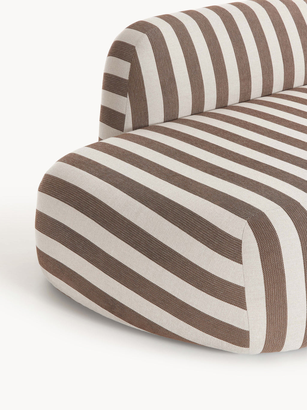 Gestreiftes Sofa Wolke (2-Sitzer) mit Chaiselongue