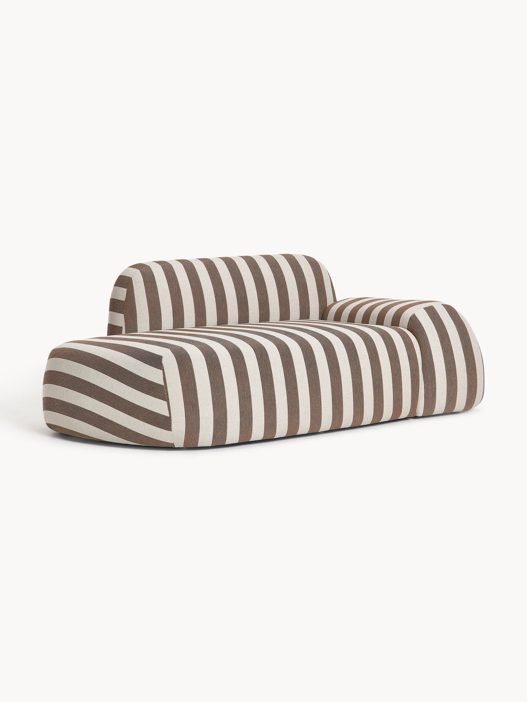 Gestreiftes Sofa Wolke (2-Sitzer) mit Chaiselongue