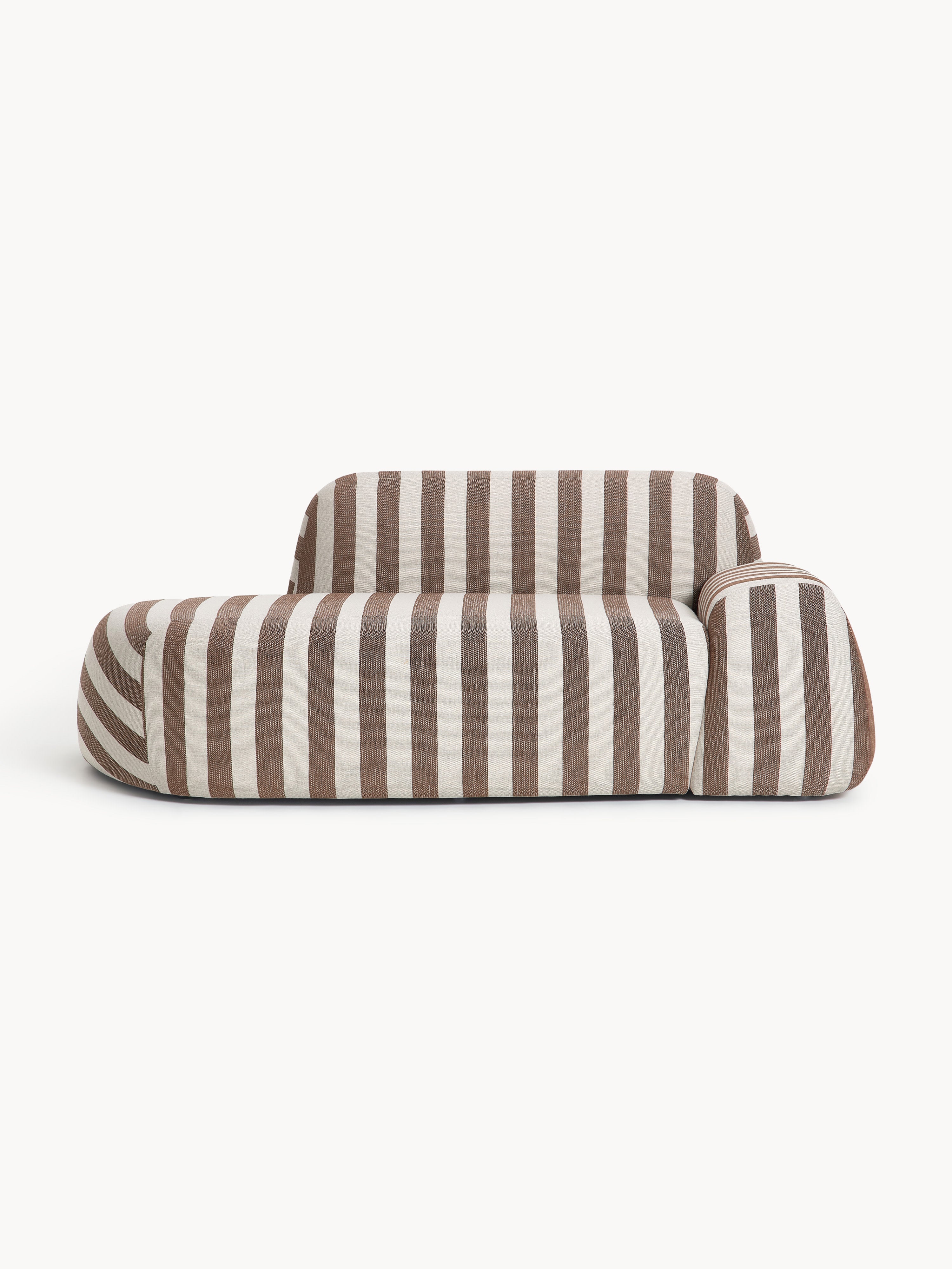Galeriebild 1 - Gestreiftes Sofa Wolke (2-Sitzer) mit Chaiselongue