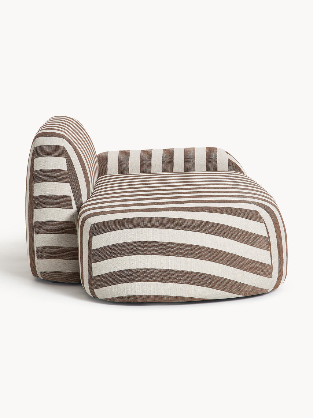 Gestreiftes Sofa Wolke (2-Sitzer) mit Chaiselongue