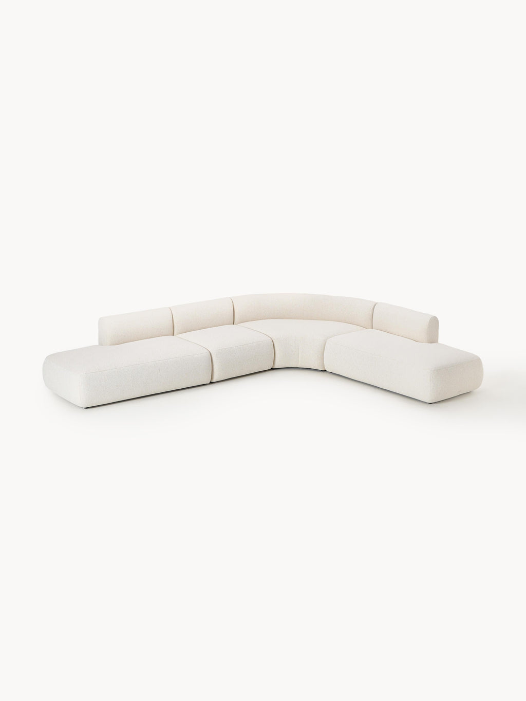 Modulares Bouclé-Ecksofa Sofia (4-Sitzer)