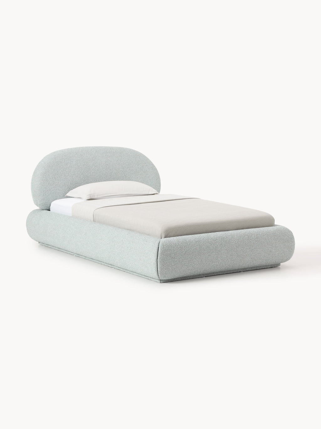 Galeriebild 1 - Bouclé-Polster-Einzelbett Alba