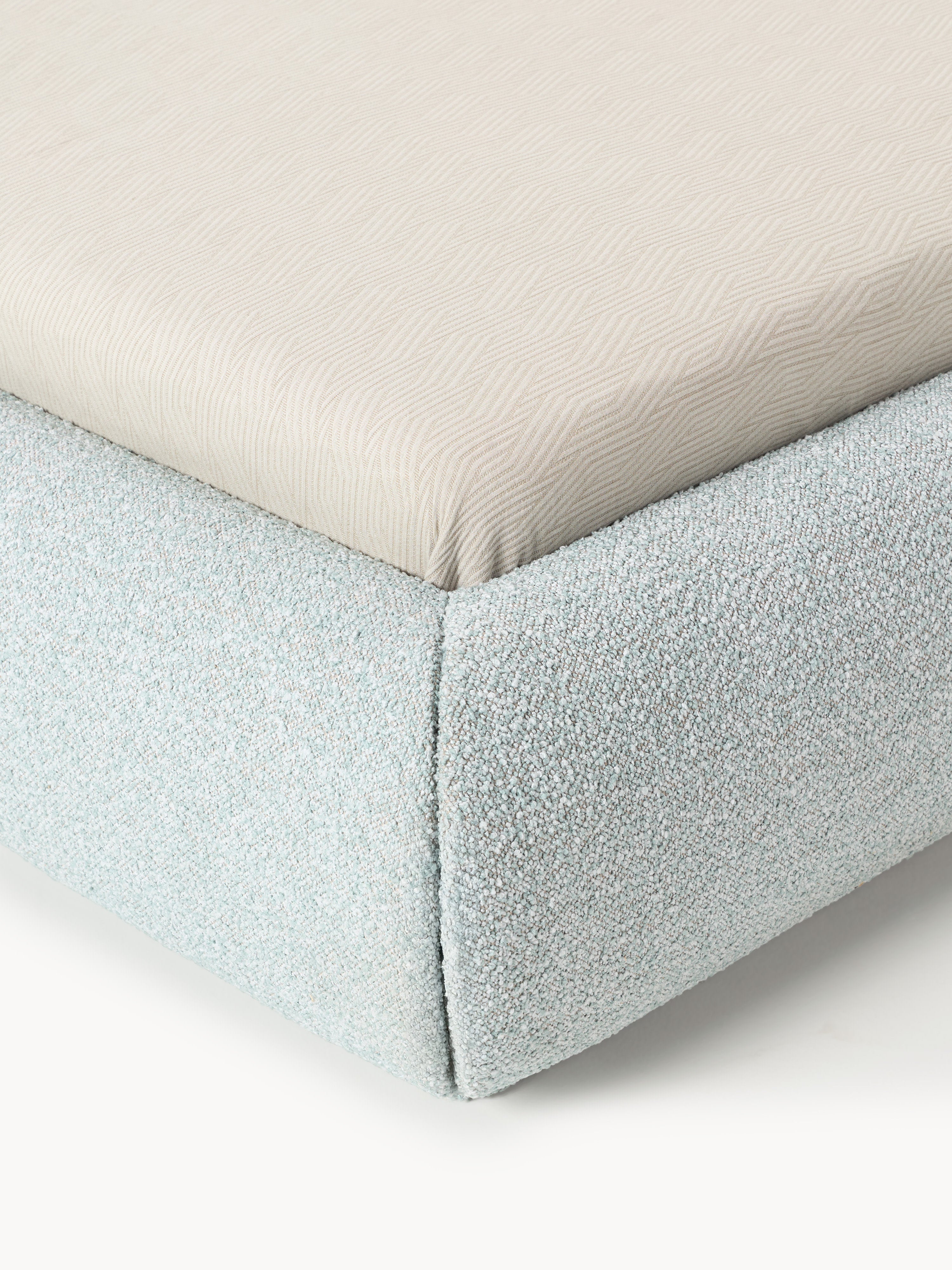Bouclé-Polster-Einzelbett Alba
