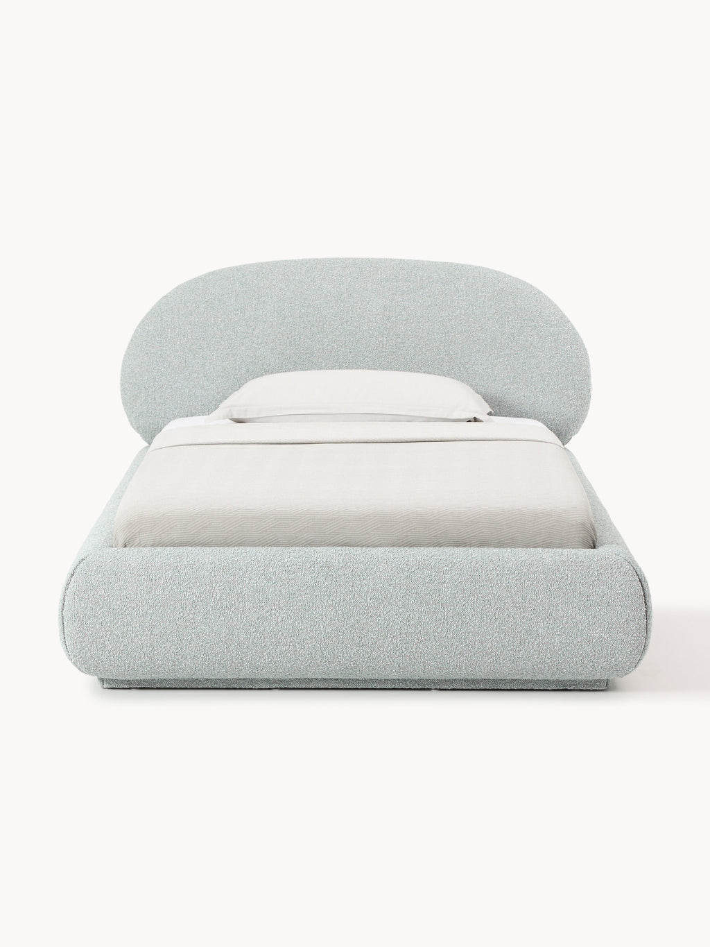 Bouclé-Polster-Einzelbett Alba