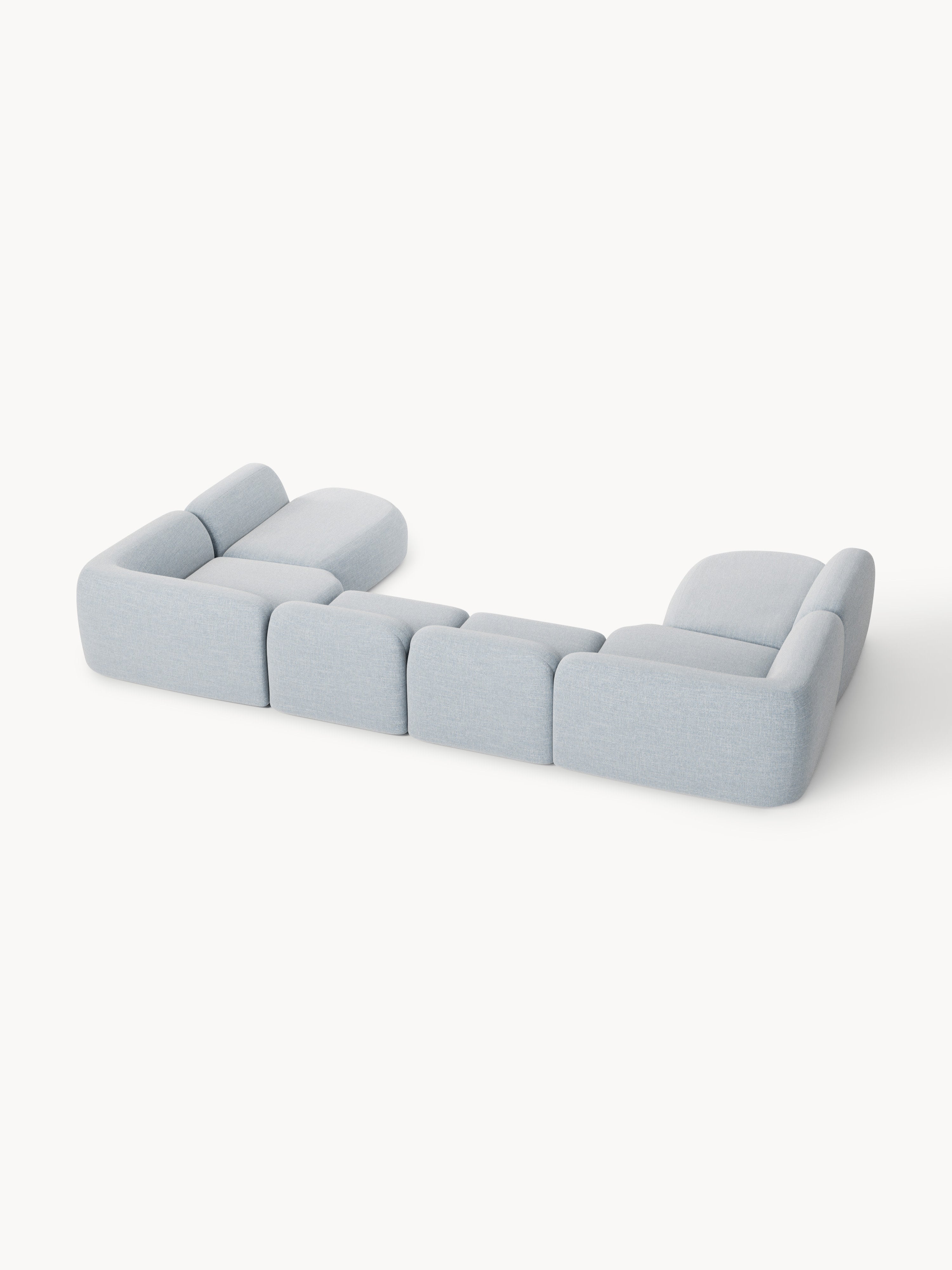 Modulares Bouclé-XL-Sofa Wolke