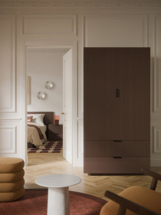 Kompakt-Kleiderschrank Sato aus Holz
