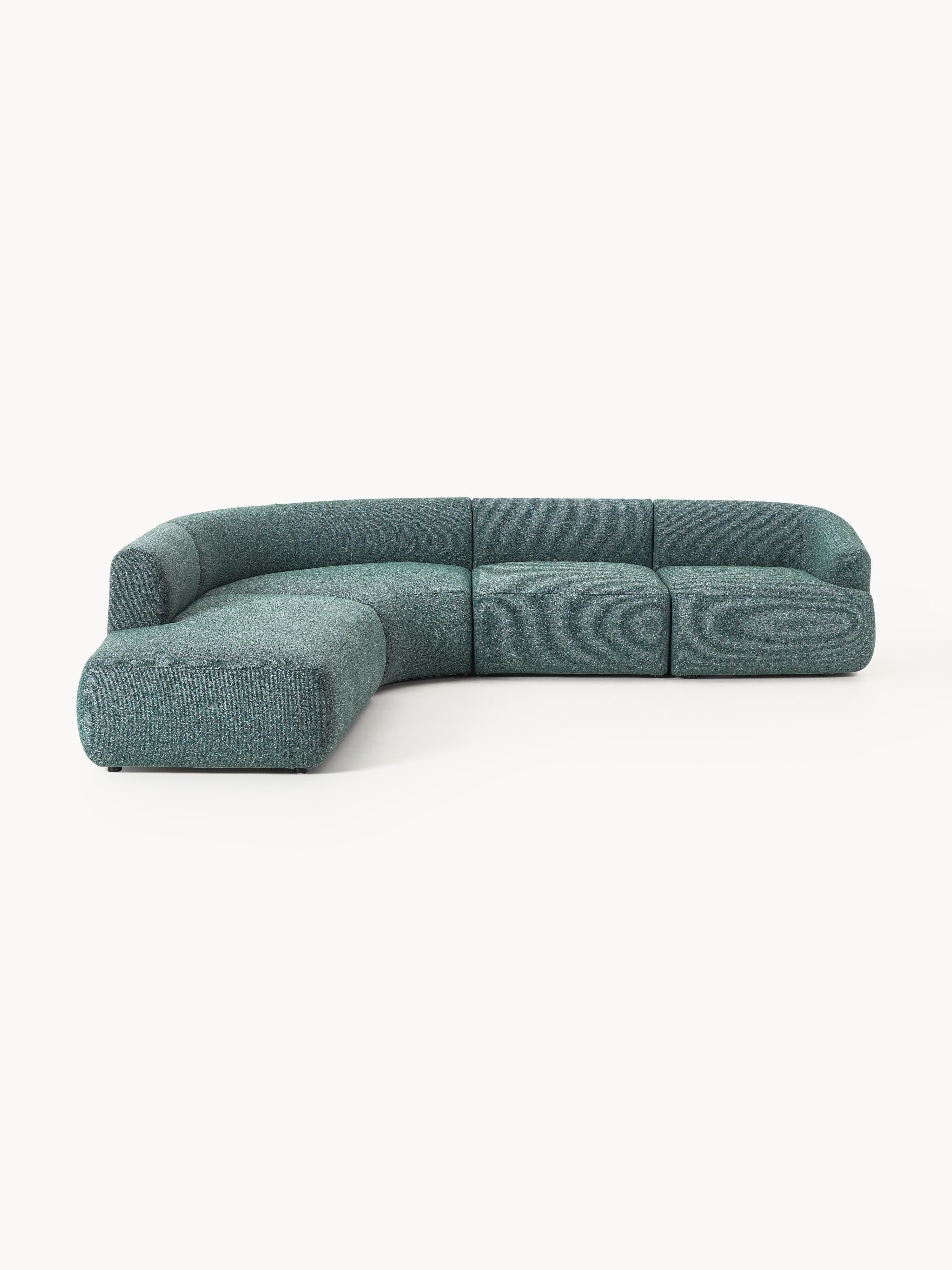 Galeriebild 1 - Modulares Bouclé-Ecksofa Sofia (4-Sitzer)
