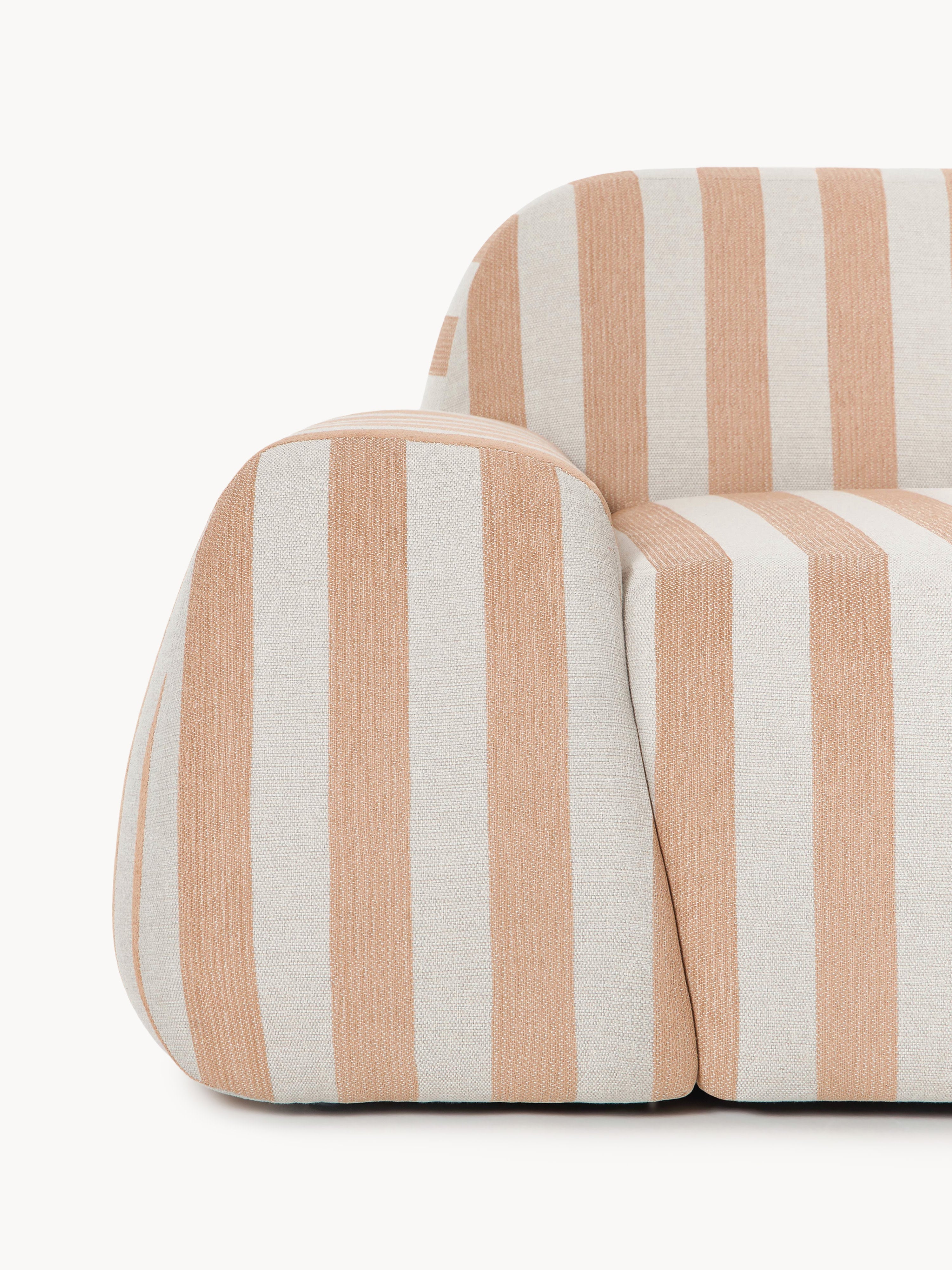 Modulares Gestreiftes Sofa Wolke (4-Sitzer)