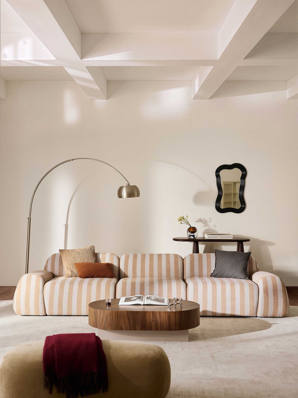 Modulares Gestreiftes Sofa Wolke (4-Sitzer)