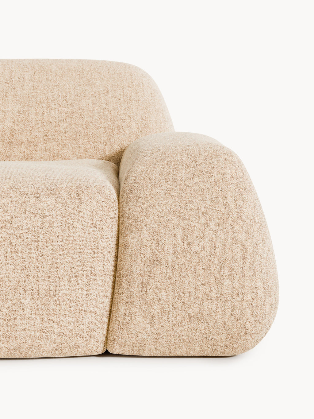 Modulare Bouclé-Chaise Wolke (3-Sitzer)