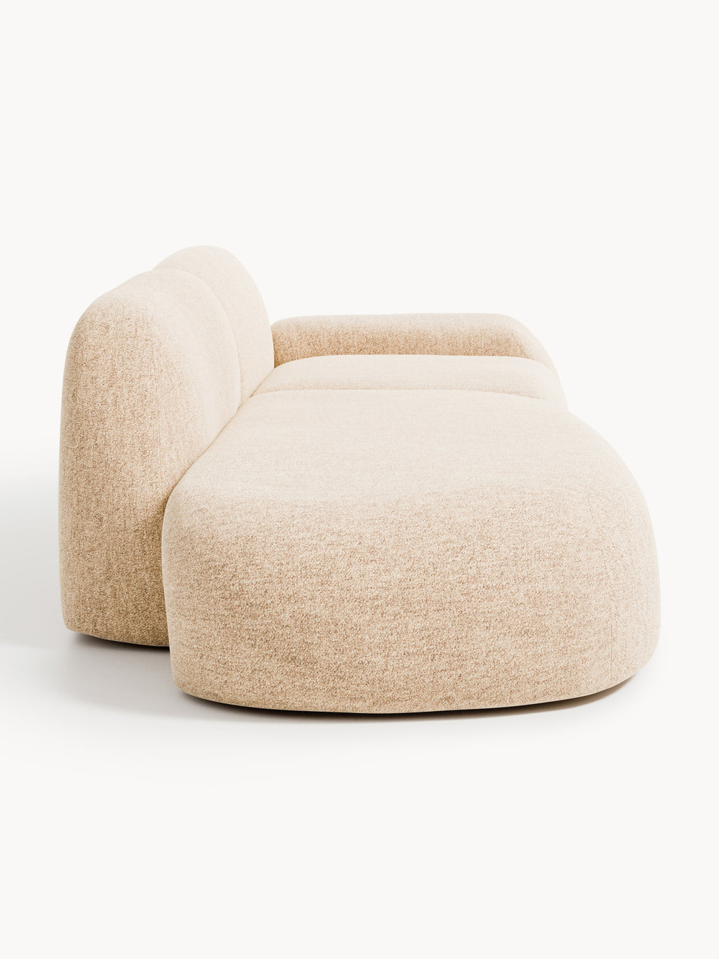 Modulare Bouclé-Chaise Wolke (3-Sitzer)