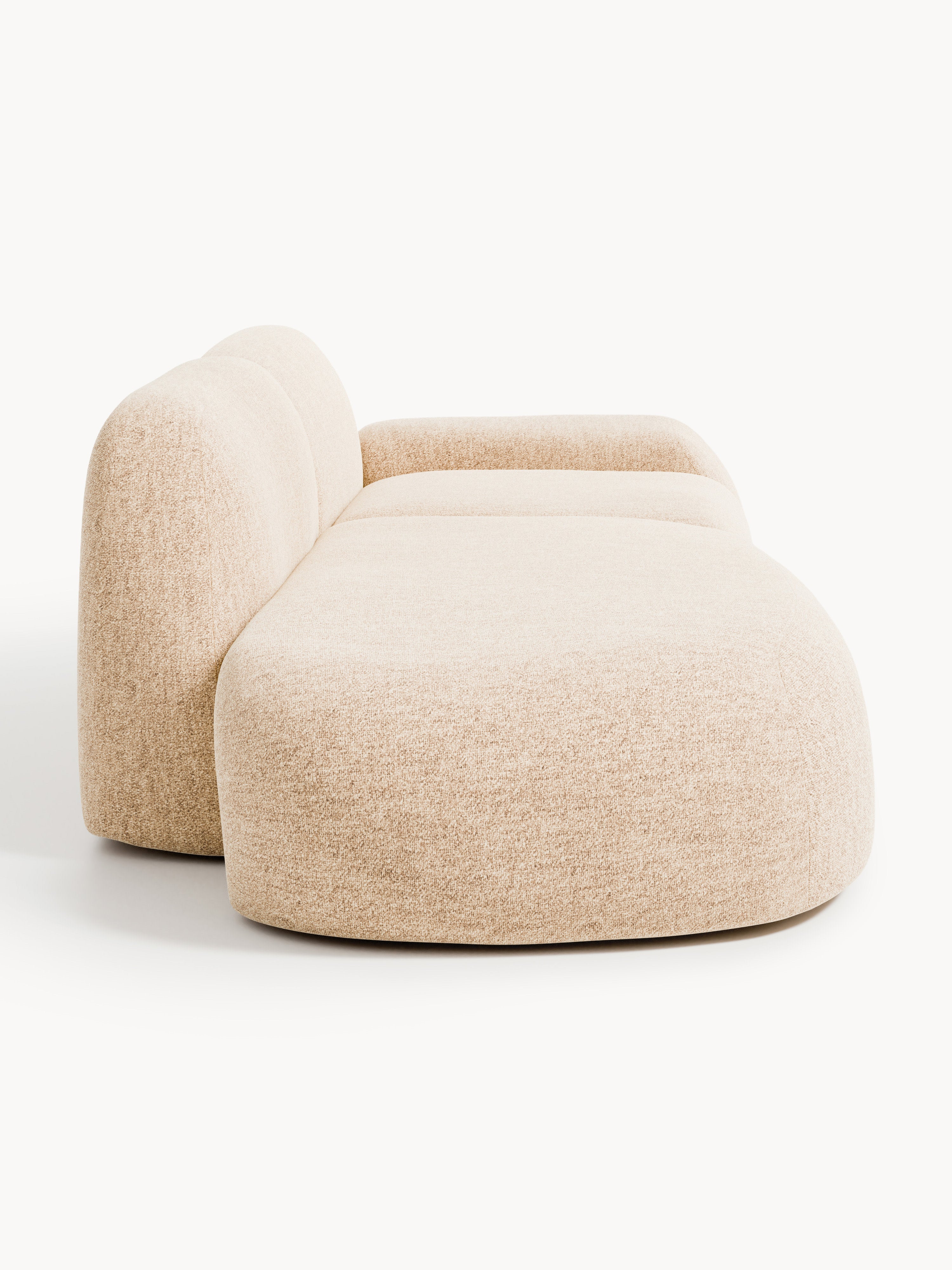 Modulare Bouclé-Chaise Wolke (3-Sitzer)