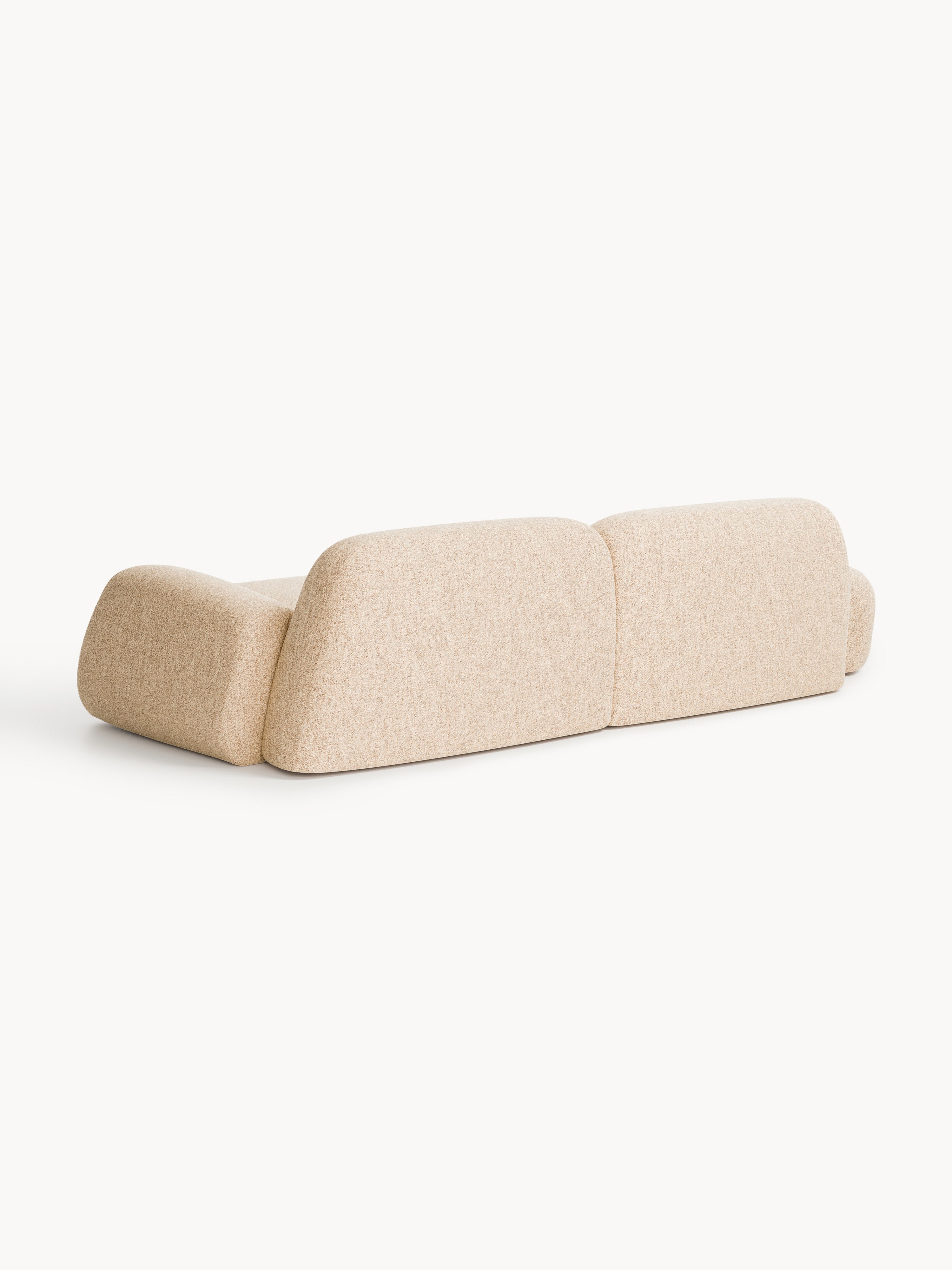 Modulare Bouclé-Chaise Wolke (3-Sitzer)