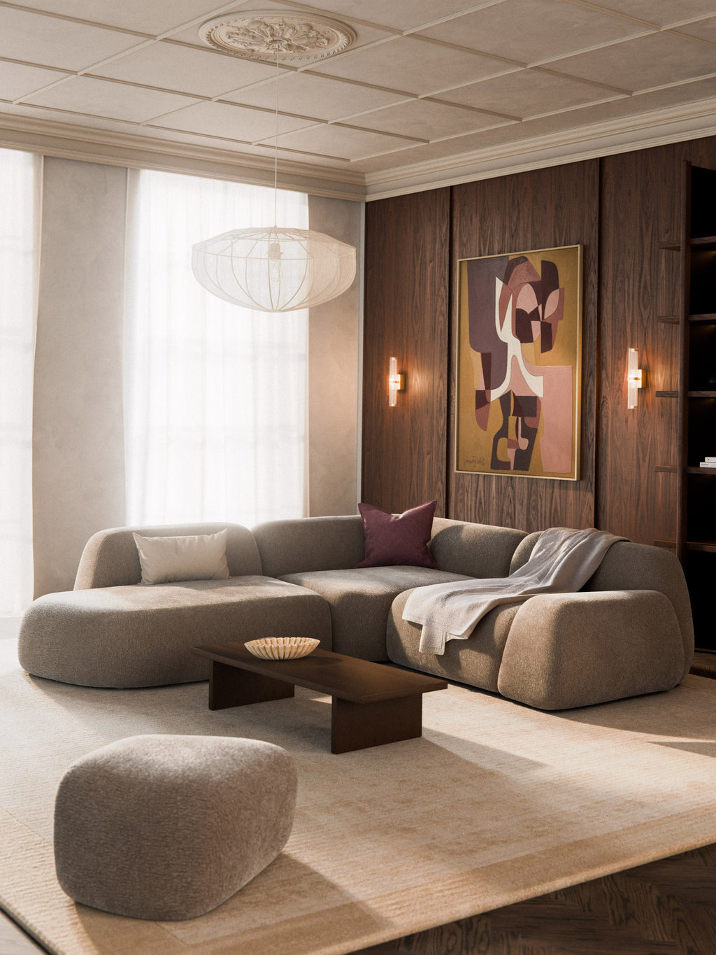 Modulares Ecksofa Wolke (4-Sitzer) mit Chaiselongue
