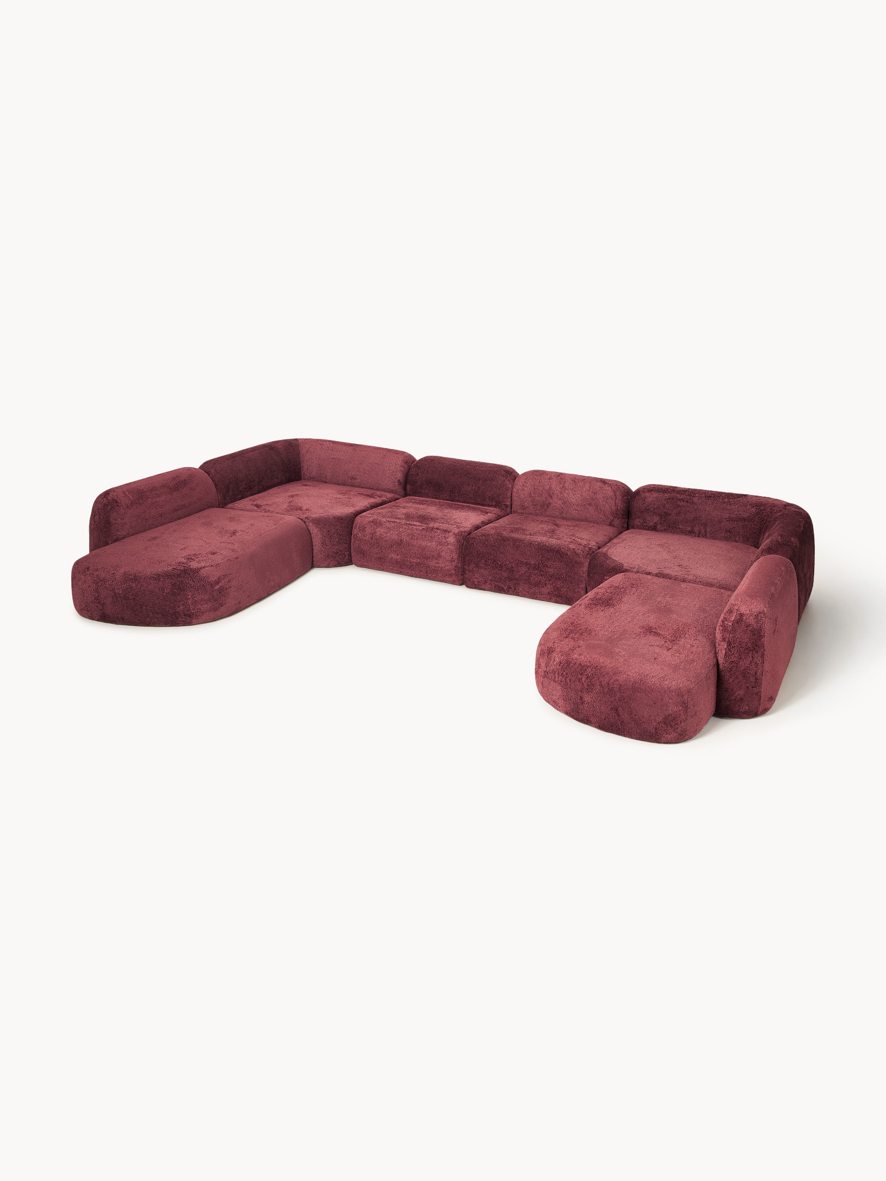 Galeriebild 1 - XL Modulares Teddy-Bouclé-Sofa Wolke