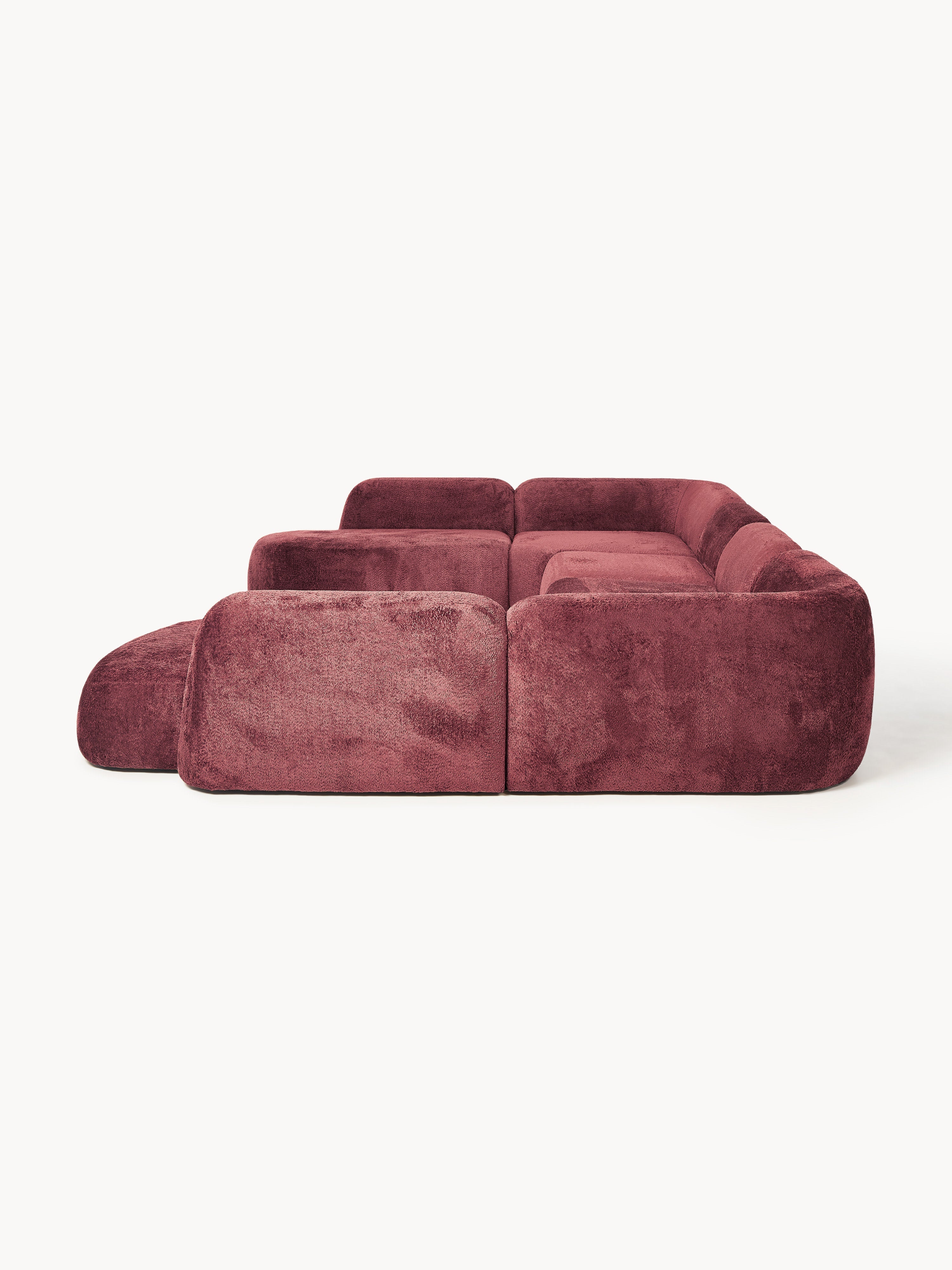 XL Modulares Teddy-Bouclé-Sofa Wolke