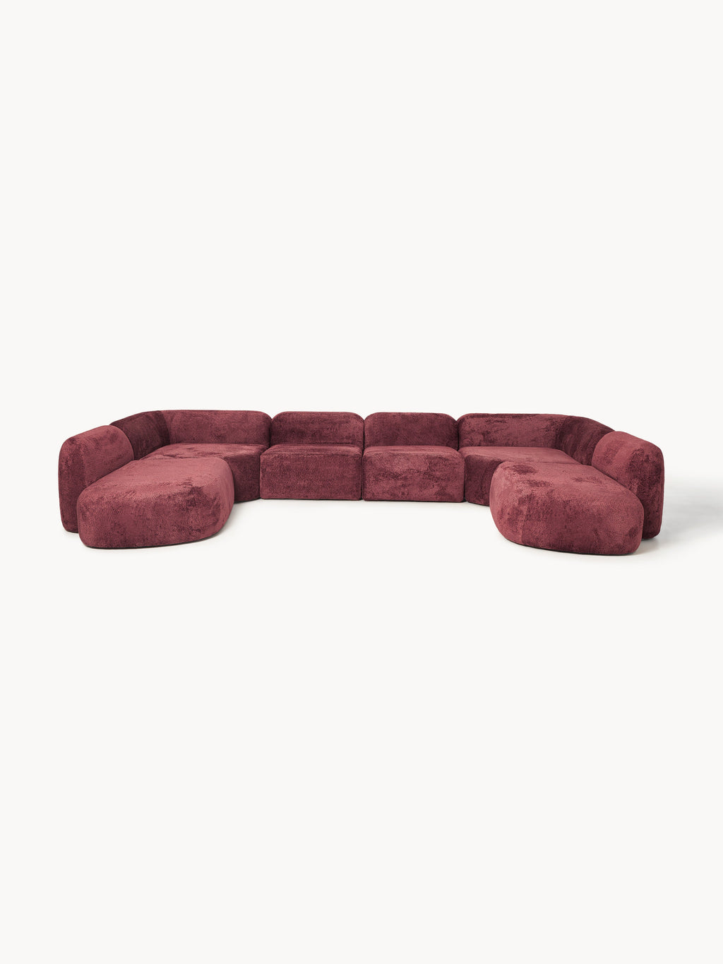 XL Modulares Teddy-Bouclé-Sofa Wolke