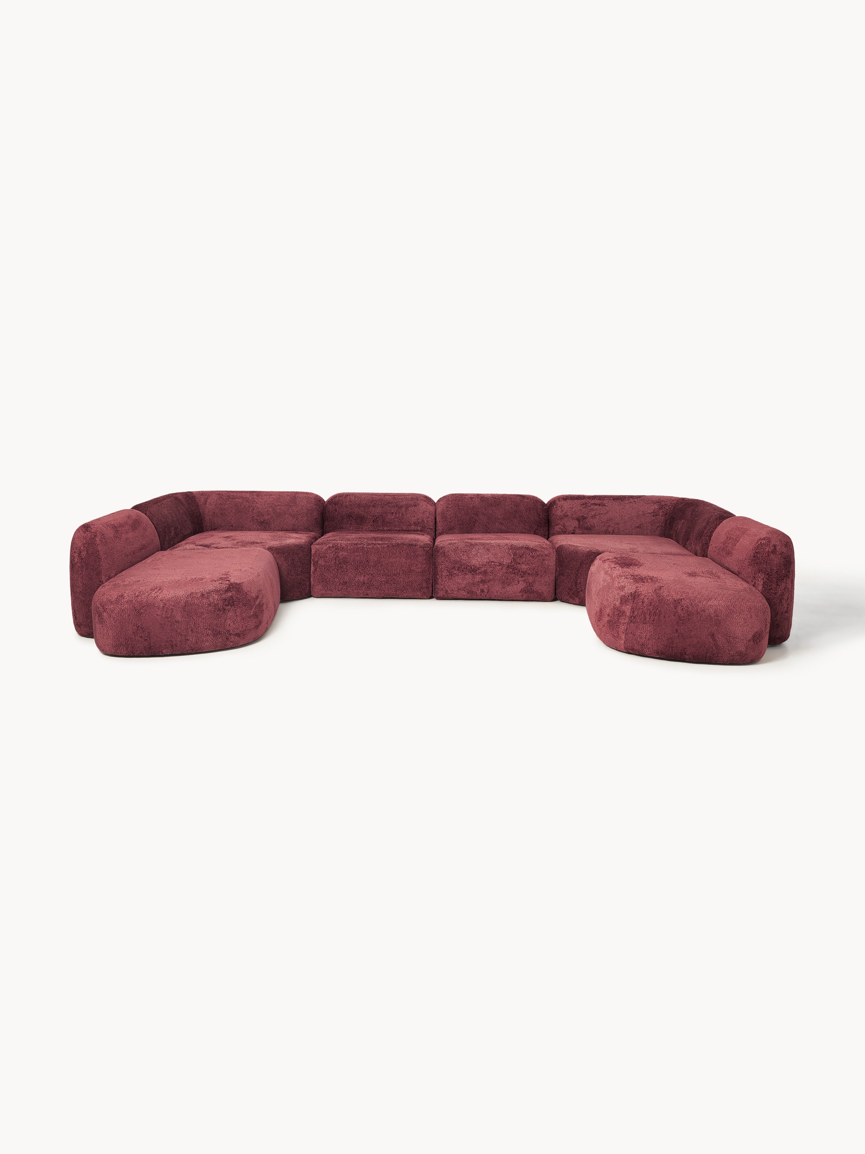 XL Modulares Teddy-Bouclé-Sofa Wolke