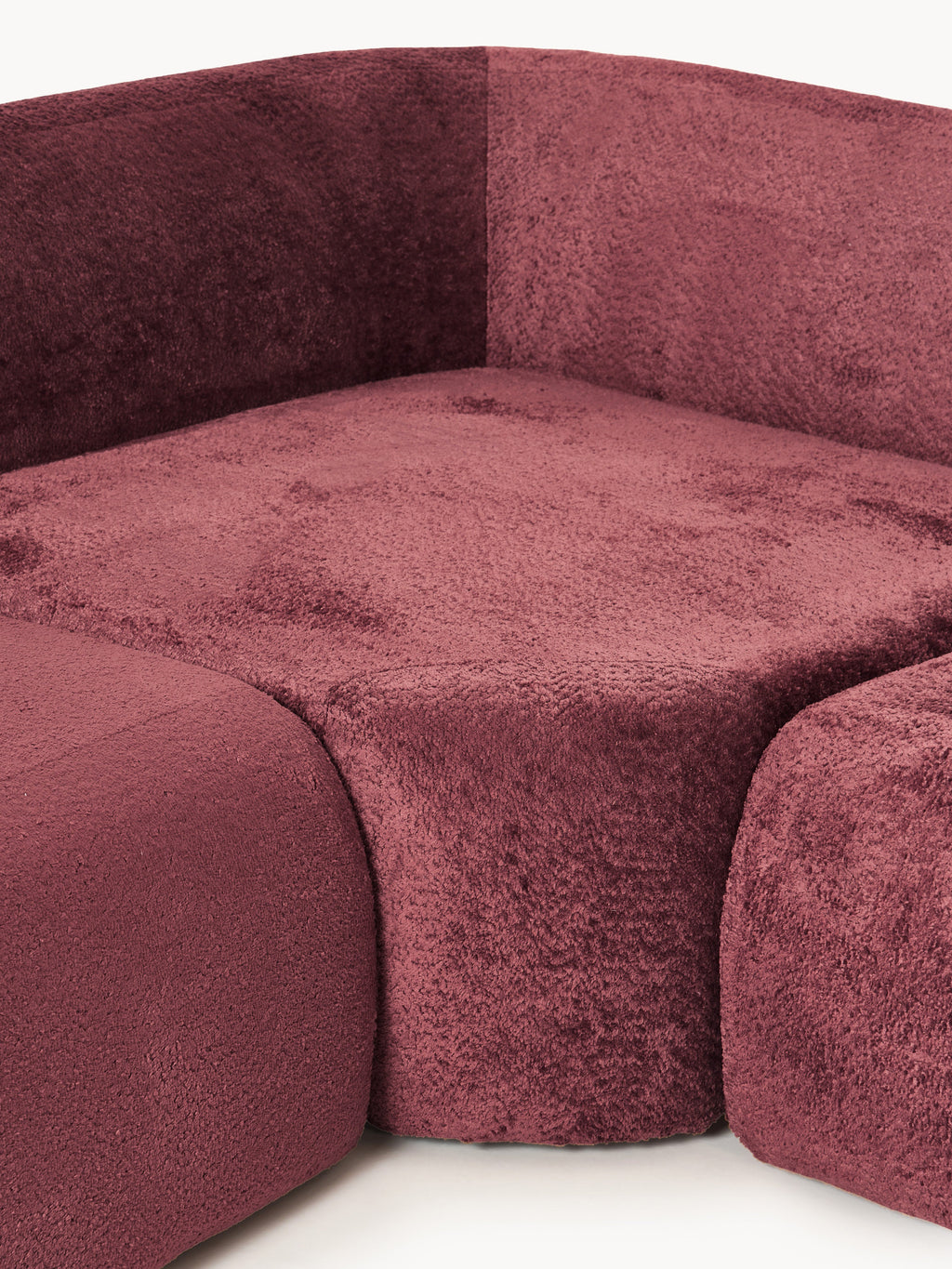 XL Modulares Teddy-Bouclé-Sofa Wolke