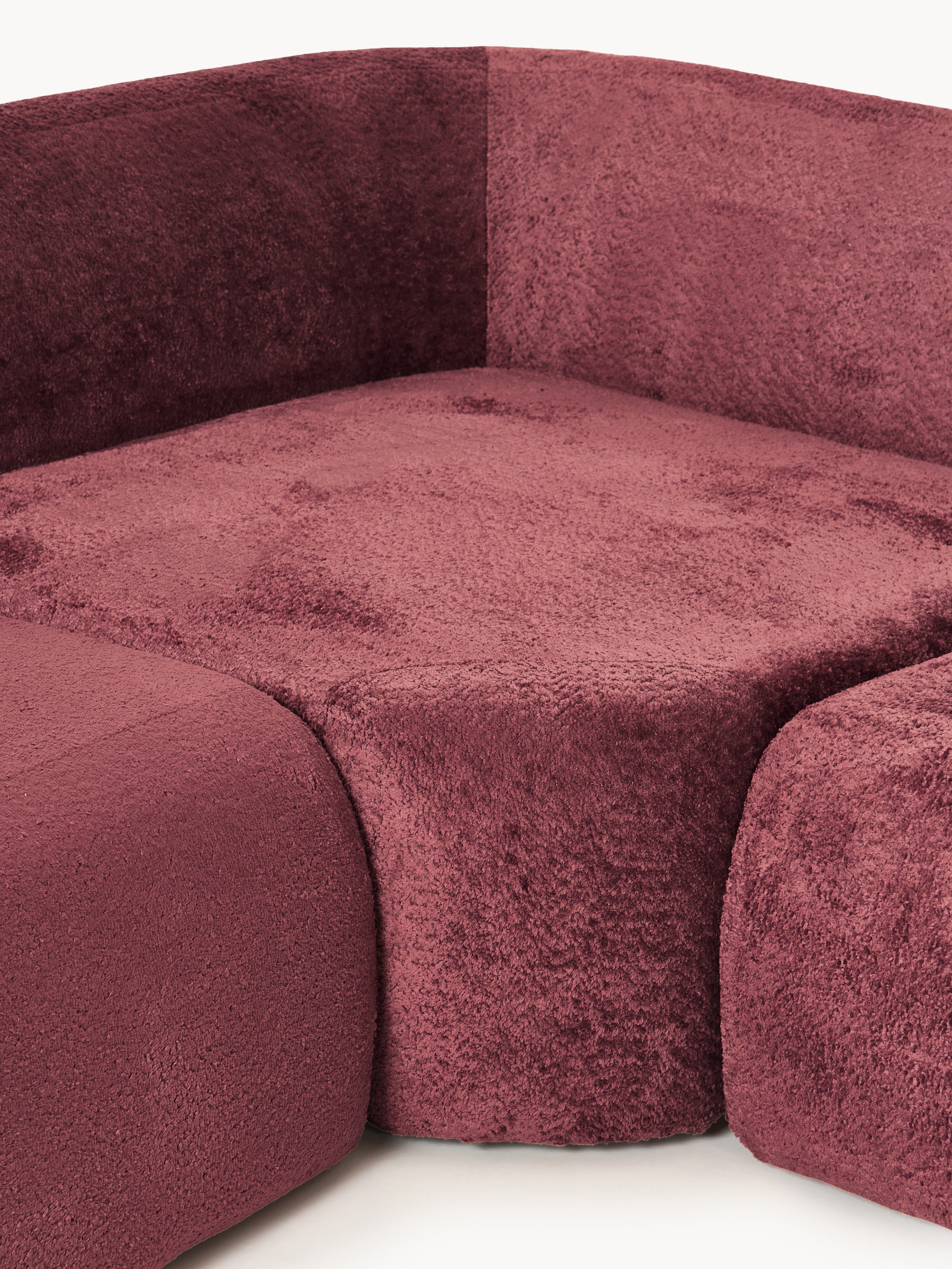 XL Modulares Teddy-Bouclé-Sofa Wolke