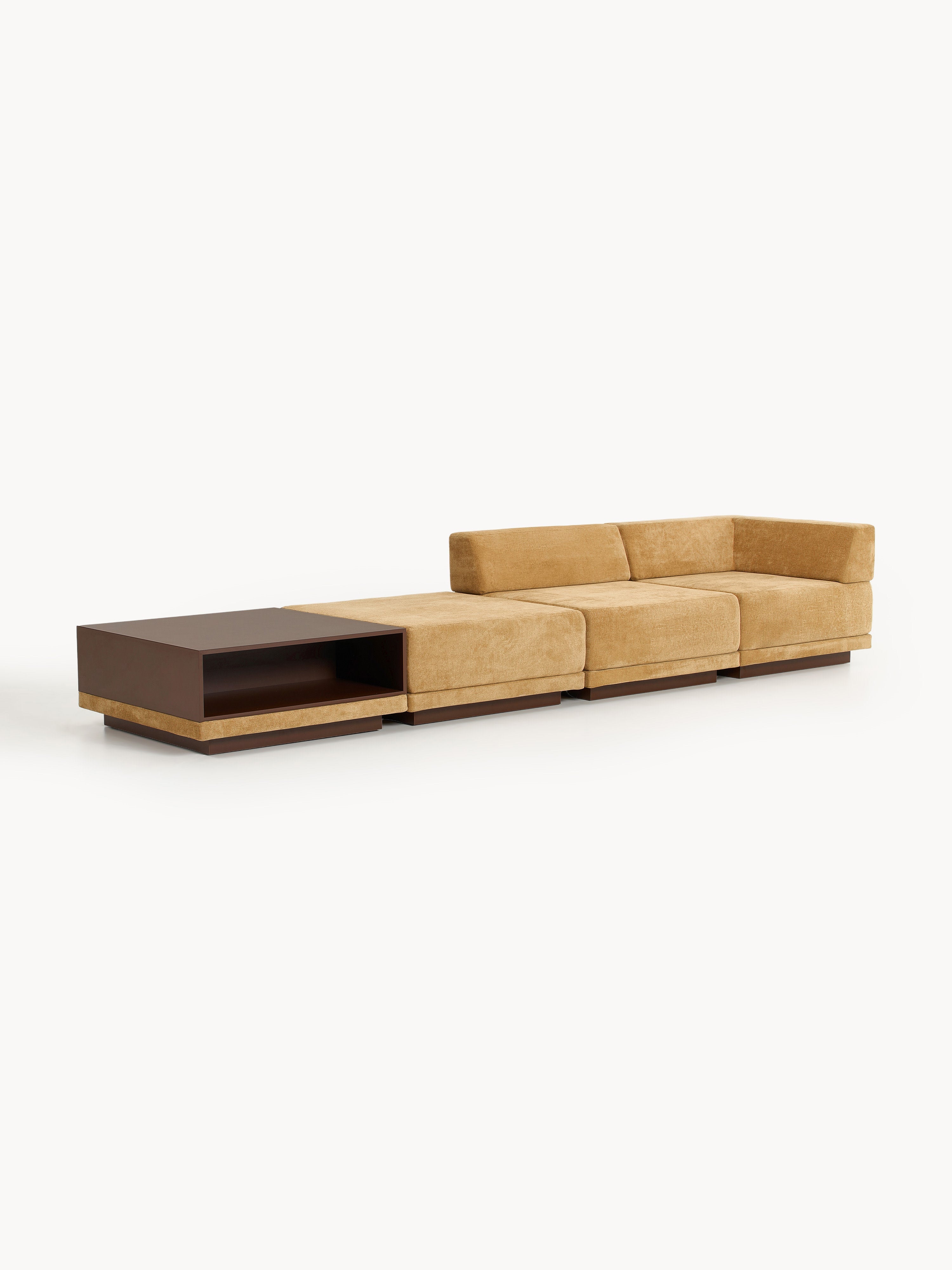 Modulares Sofa Colin (4-Sitzer) mit Couchtisch & Ottomane