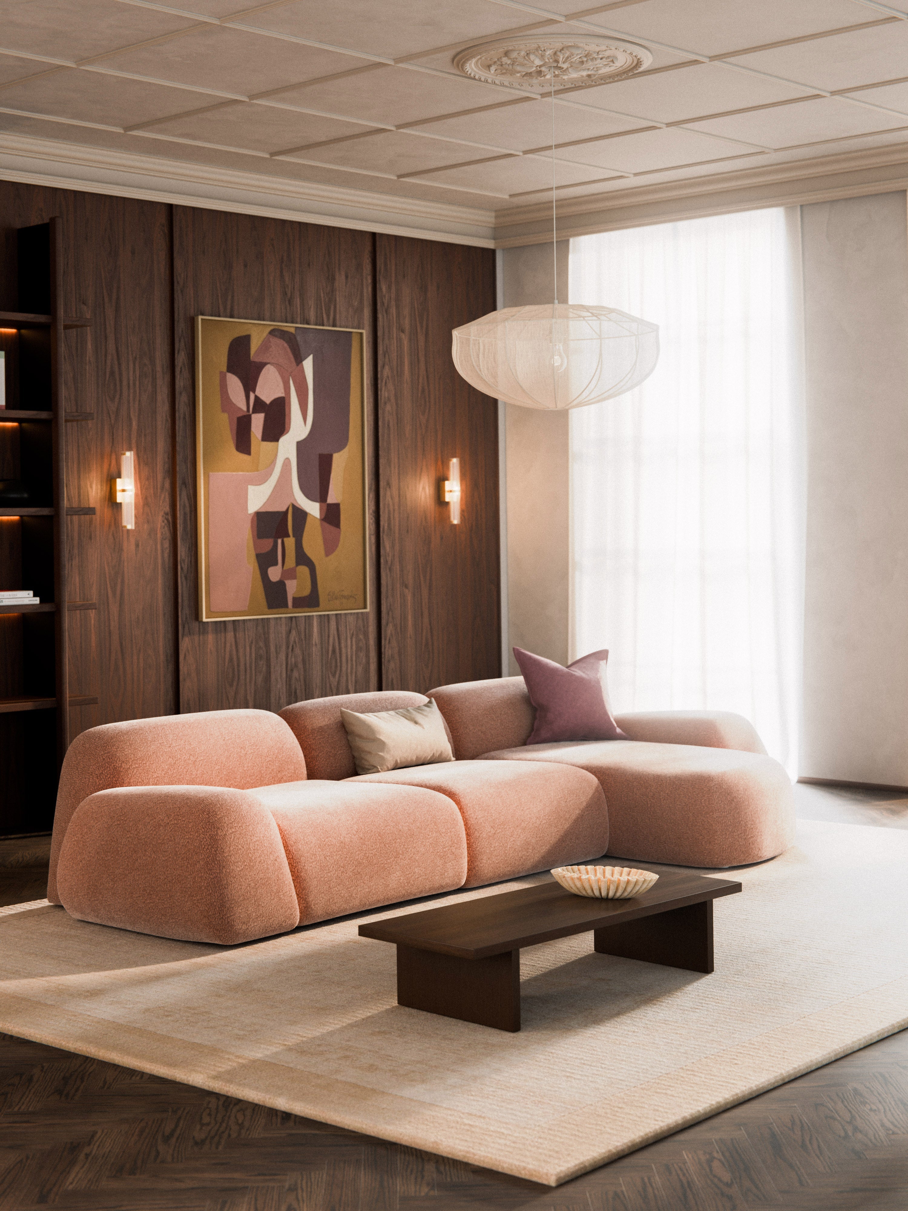 Modulares Teddy-Ecksofa Wolke (4-Sitzer)