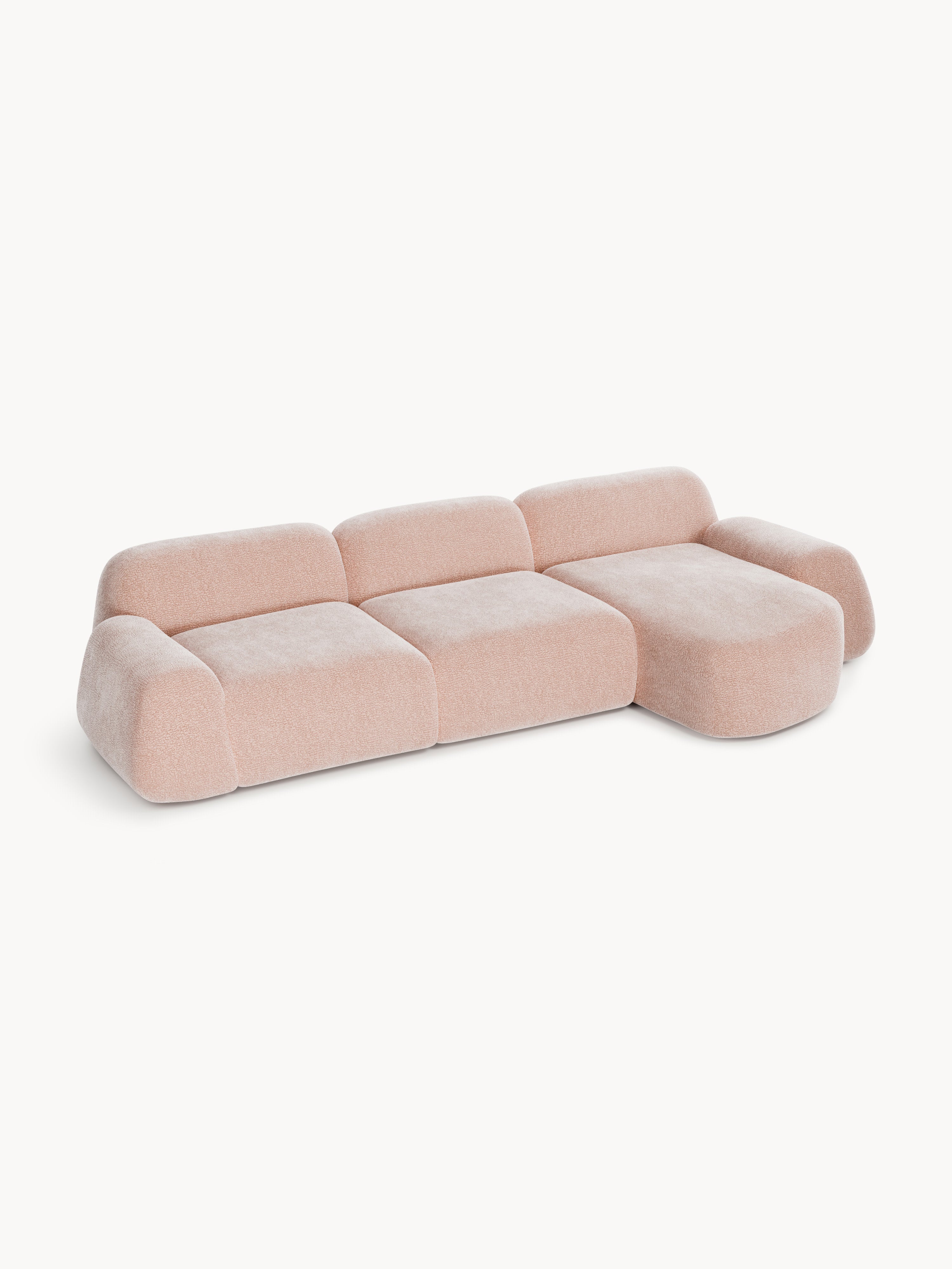 Modulares Teddy-Ecksofa Wolke (4-Sitzer)