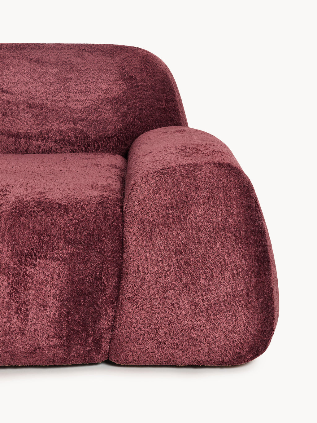 XL Modulares Teddy-Bouclé-Ecksofa Wolke mit Chaiselongue