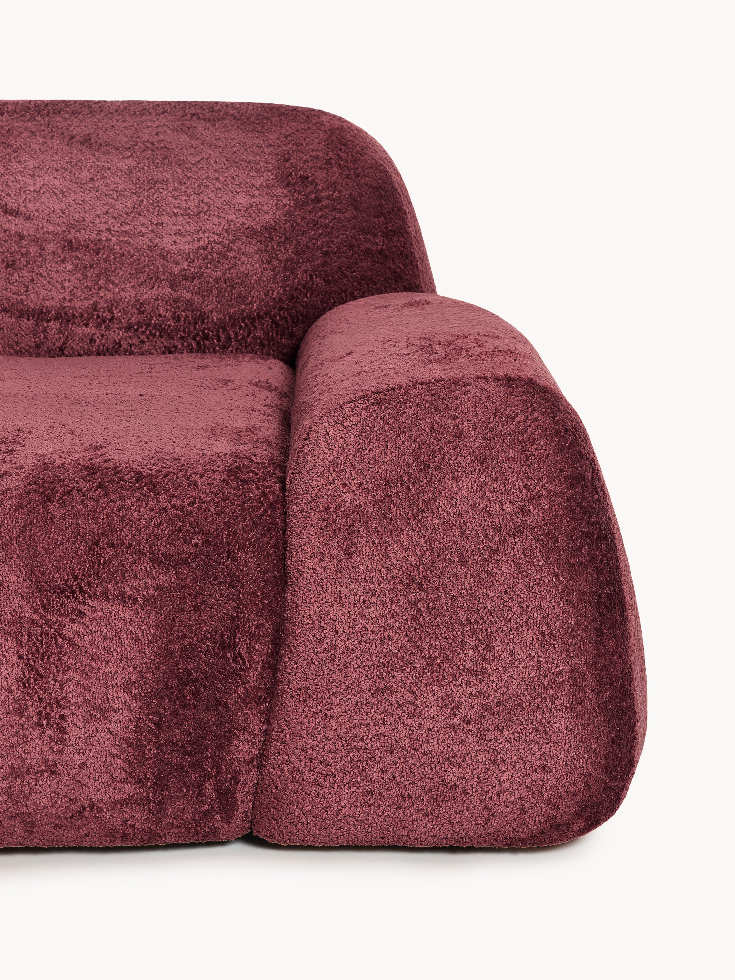 XL Modulares Teddy-Bouclé-Ecksofa Wolke mit Chaiselongue