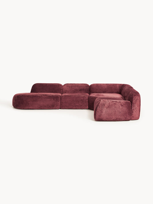 Galeriebild 1 - XL Modulares Teddy-Bouclé-Ecksofa Wolke mit Chaiselongue