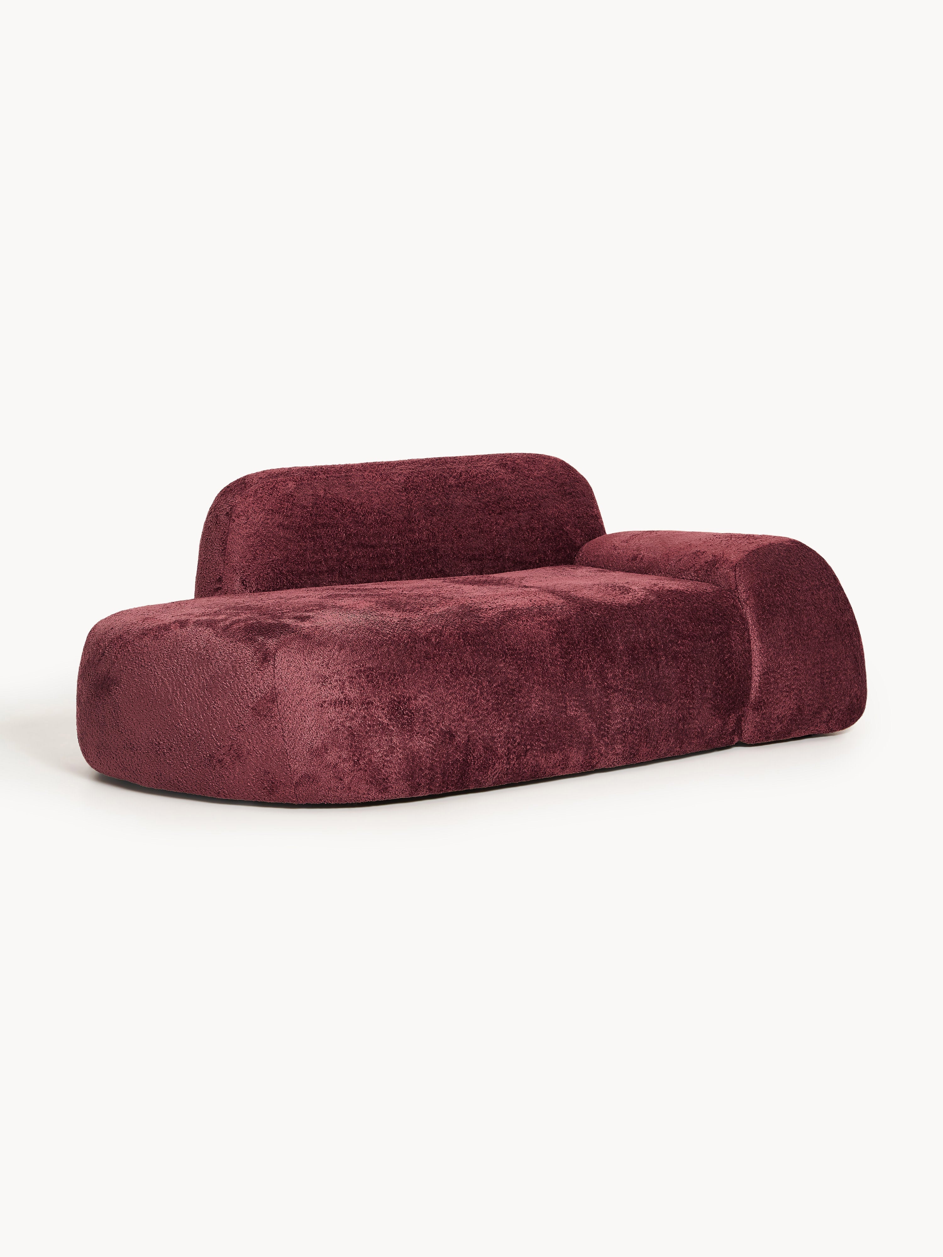 Teddy-Bouclé-Sofa Wolke (2-Sitzer) mit Chaiselongue