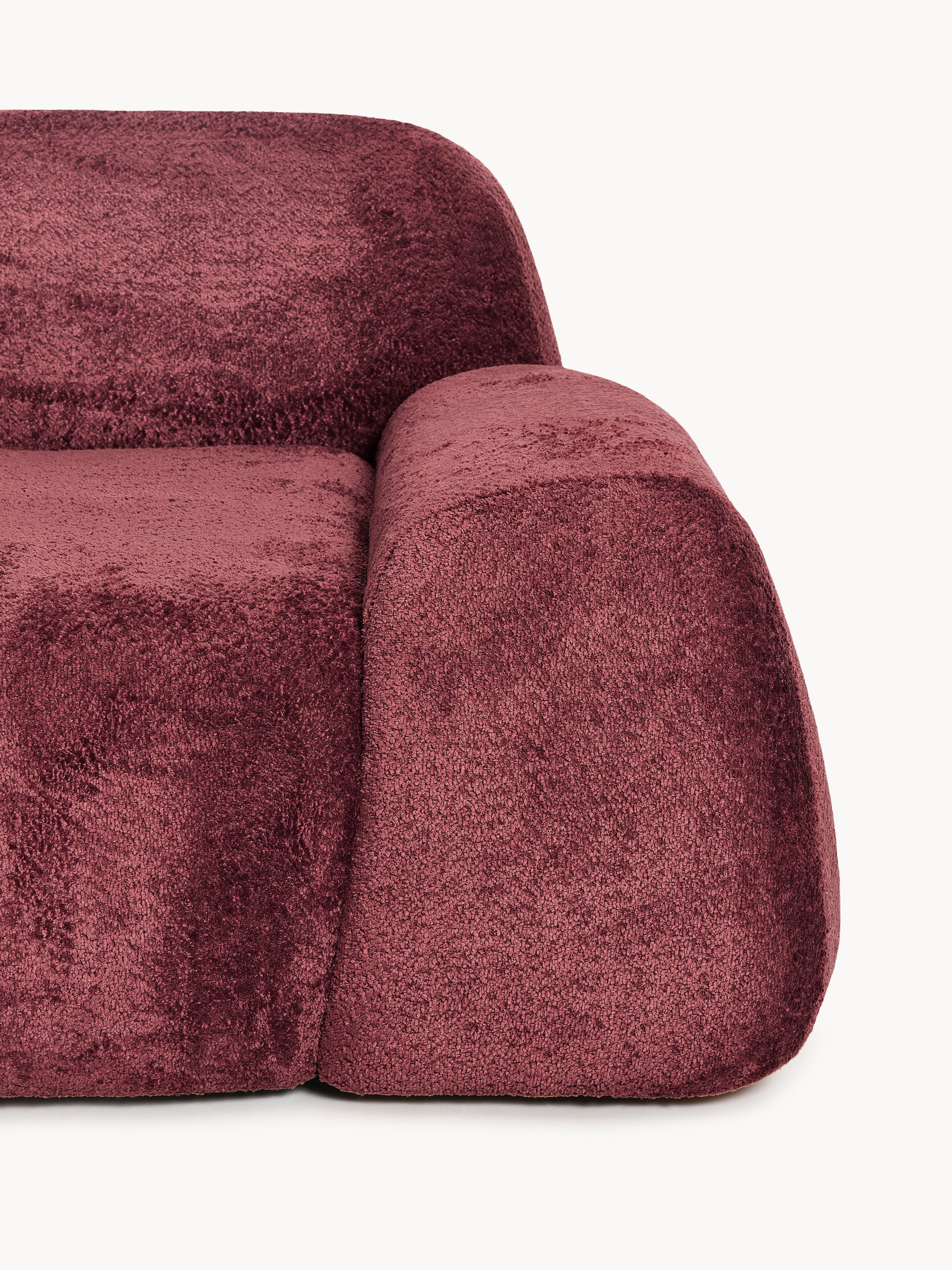 Teddy-Bouclé-Sofa Wolke (2-Sitzer) mit Chaiselongue