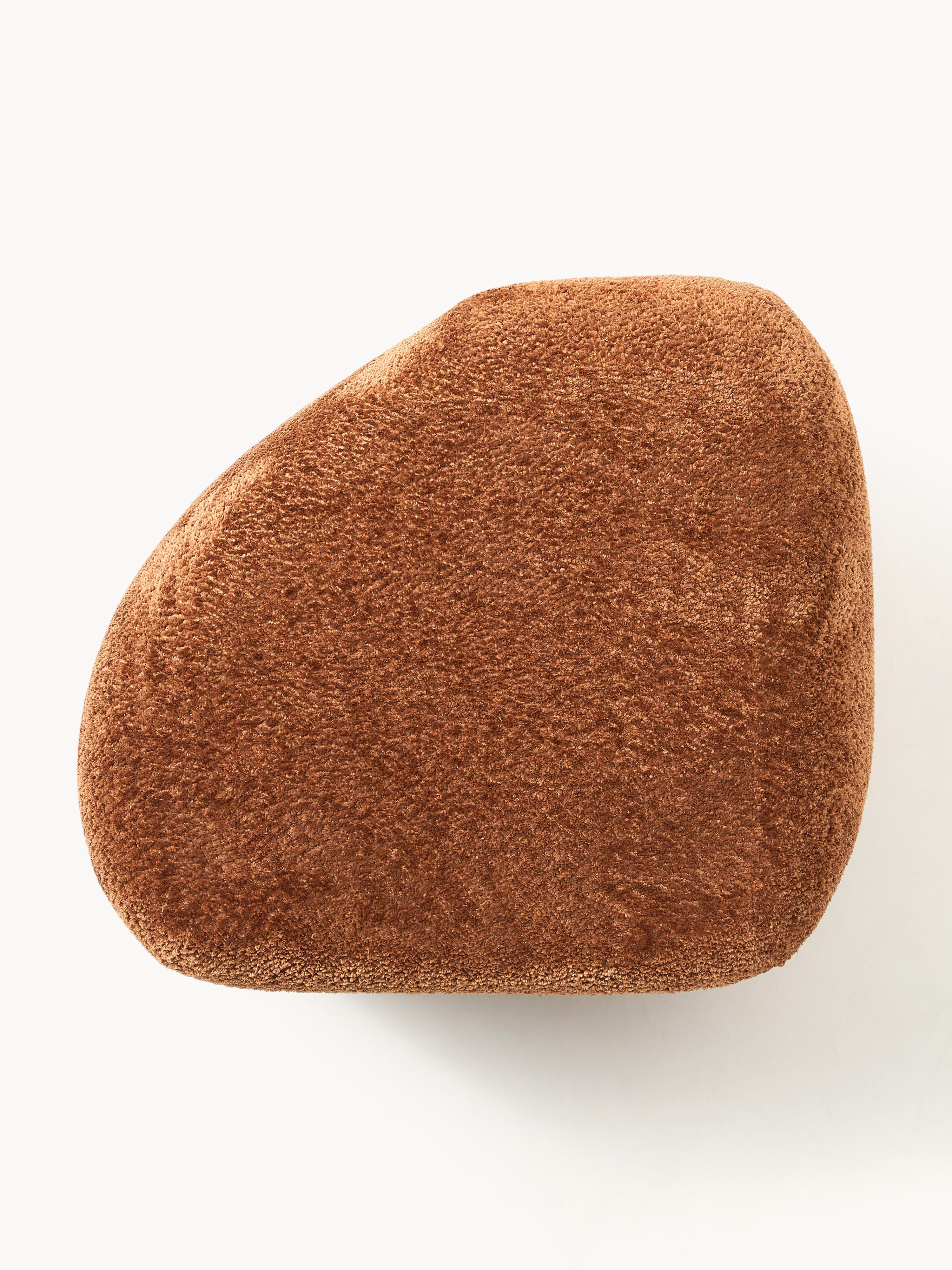 Ovale Ottomane Wolke aus Teddy-Bouclé